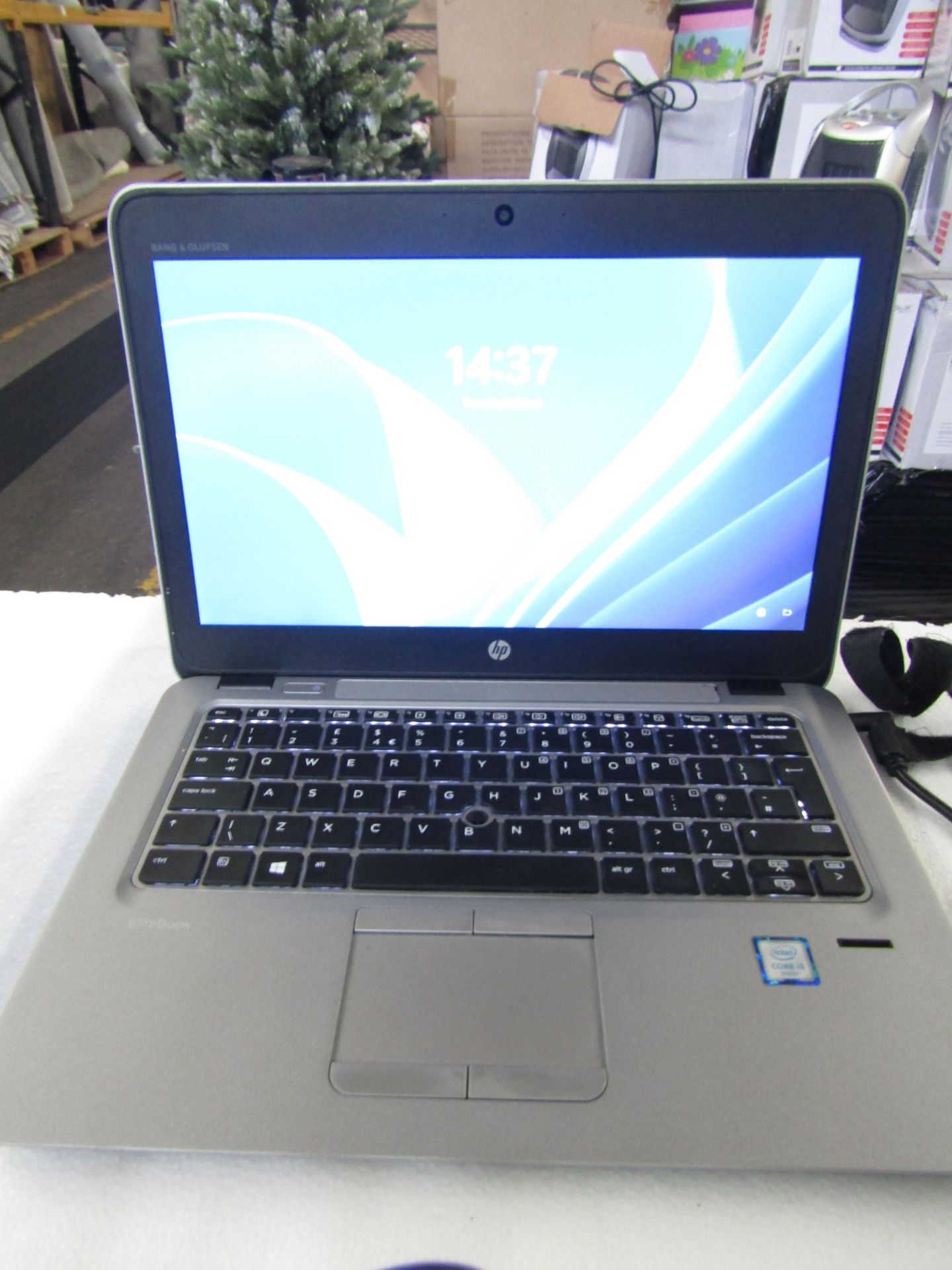 HP Elitebook 820 G3 core i5-6200U processor, 256gb disc and 8Gb ram, powers on and goes through to