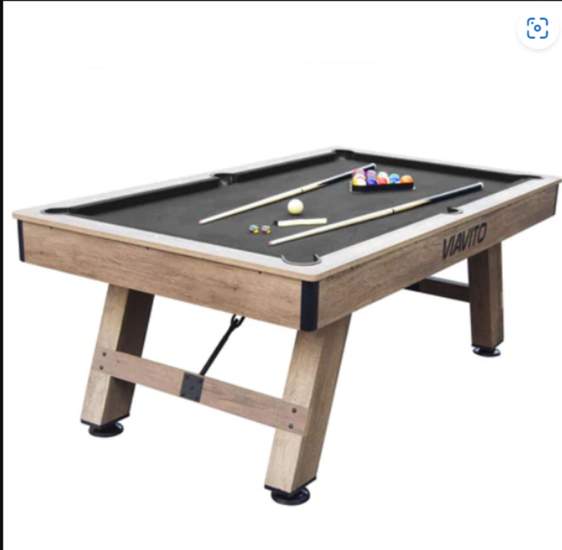 Sweatband Viavito PT500 7ft Pool Table RRP œ549.00 comes with pool balls, cues and triangle, has a