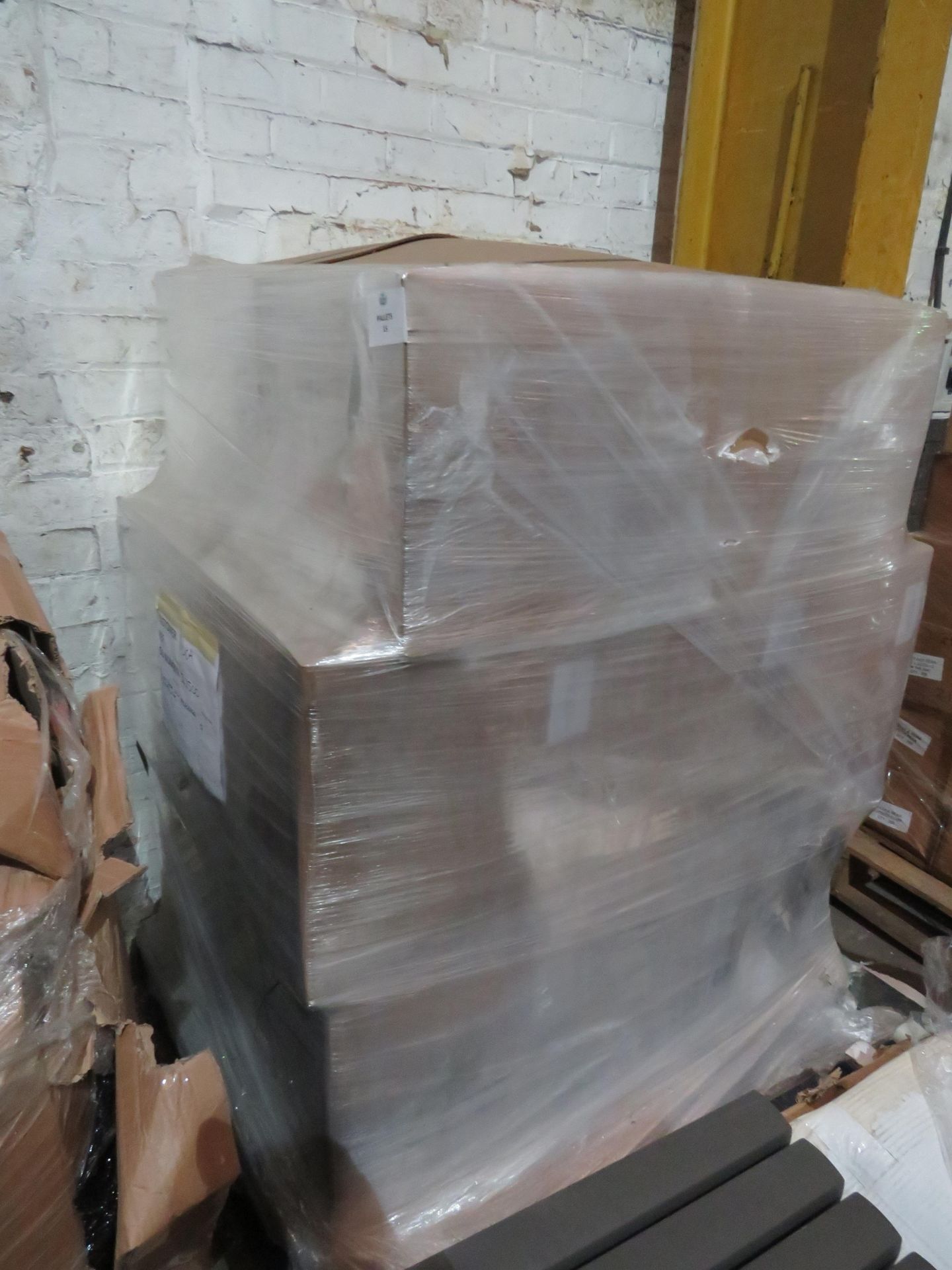 1x Pallet Containing 8x Roca - Gloss White 1-Door 400 Unit - New & Boxed.