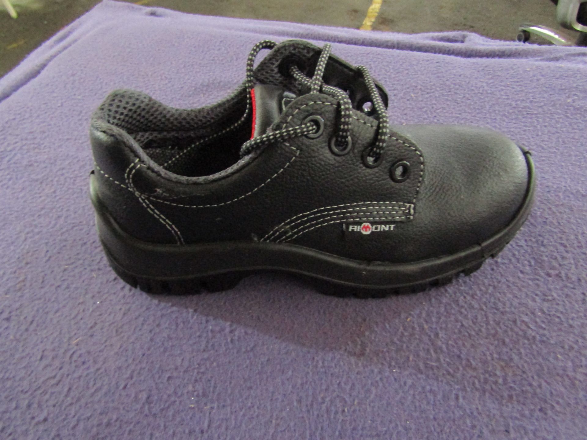 Aimont - Black Steel Toe Cap Shoes - Size 4 - Unused & Boxed.