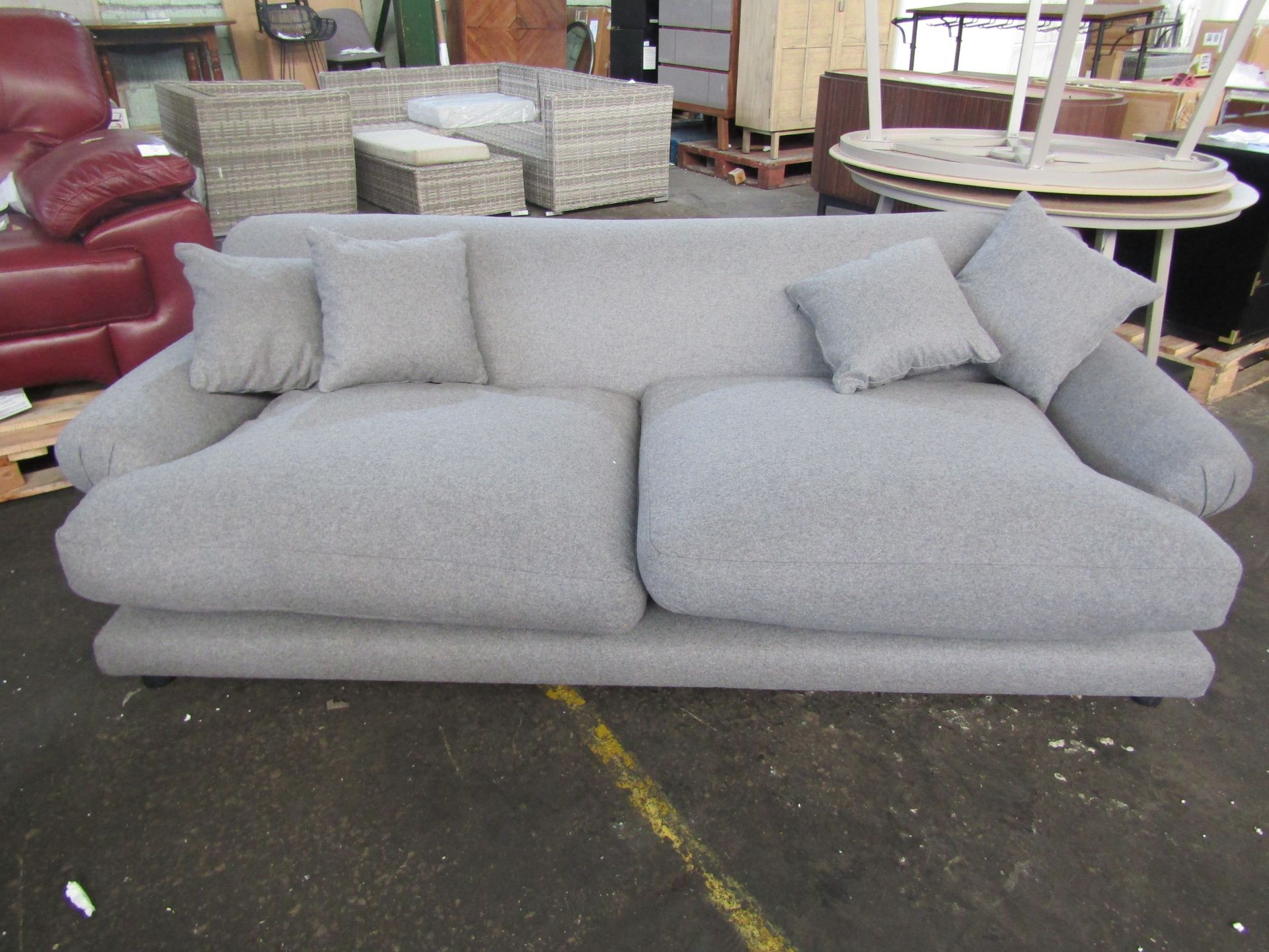 Swoon Seattle Three Seater Sofa in Light Grey Wool RRP œ1719.00 How laid-back can you get? With