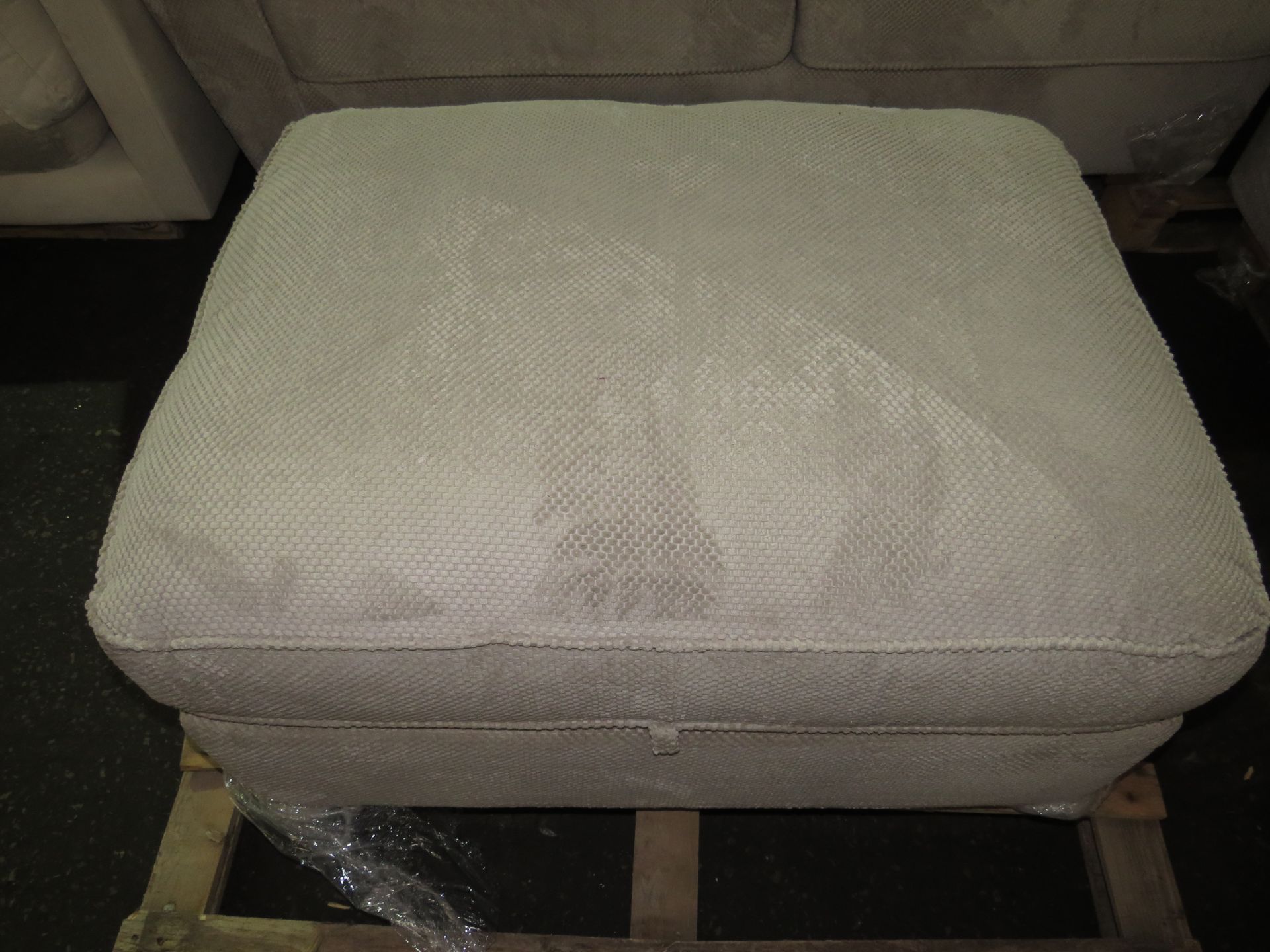 Oak Furnitureland Nebraska Left Hand Corner Pillow Back Sofa With Storage Footstool In Aero Silver - Image 2 of 5