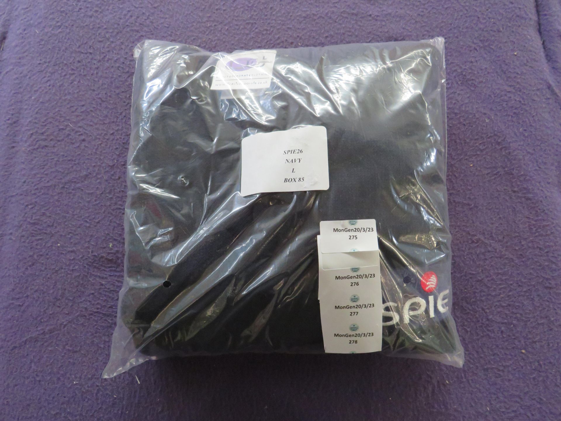 SPIE Branded - Navy Cotton Long-Sleeve Jumper - Size Large - New & Packaged.