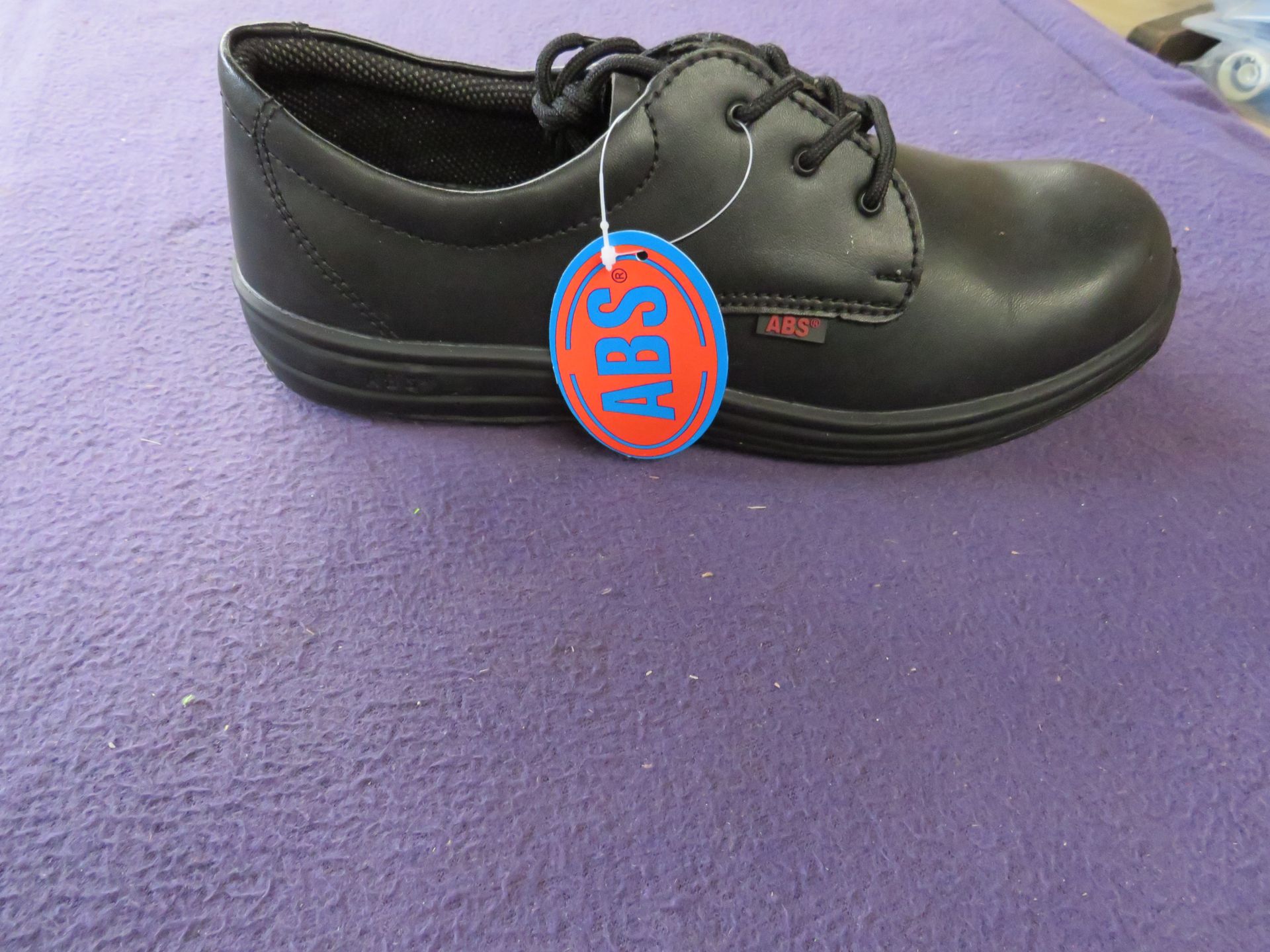 ABS - Ladies Black Steel Toe-Cap Lace-up Shoes - Size 8 - Unused & Boxed.