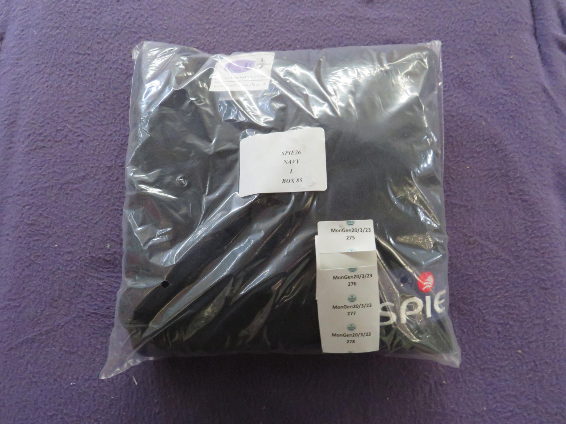 SPIE Branded - Navy Cotton Long-Sleeve Jumper - Size Large - New & Packaged.