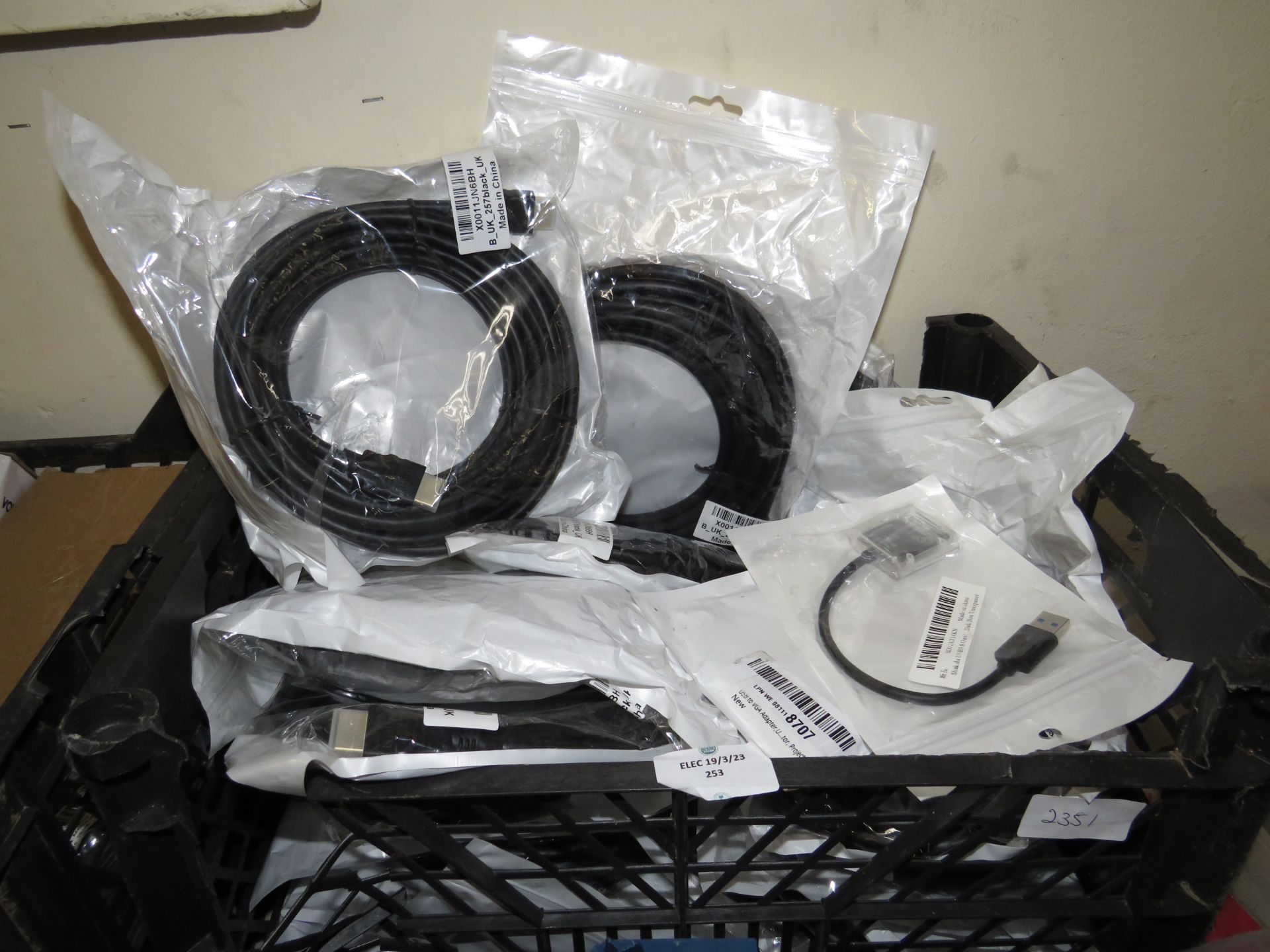 approx 25+ various USB Cables, in packaging see image
