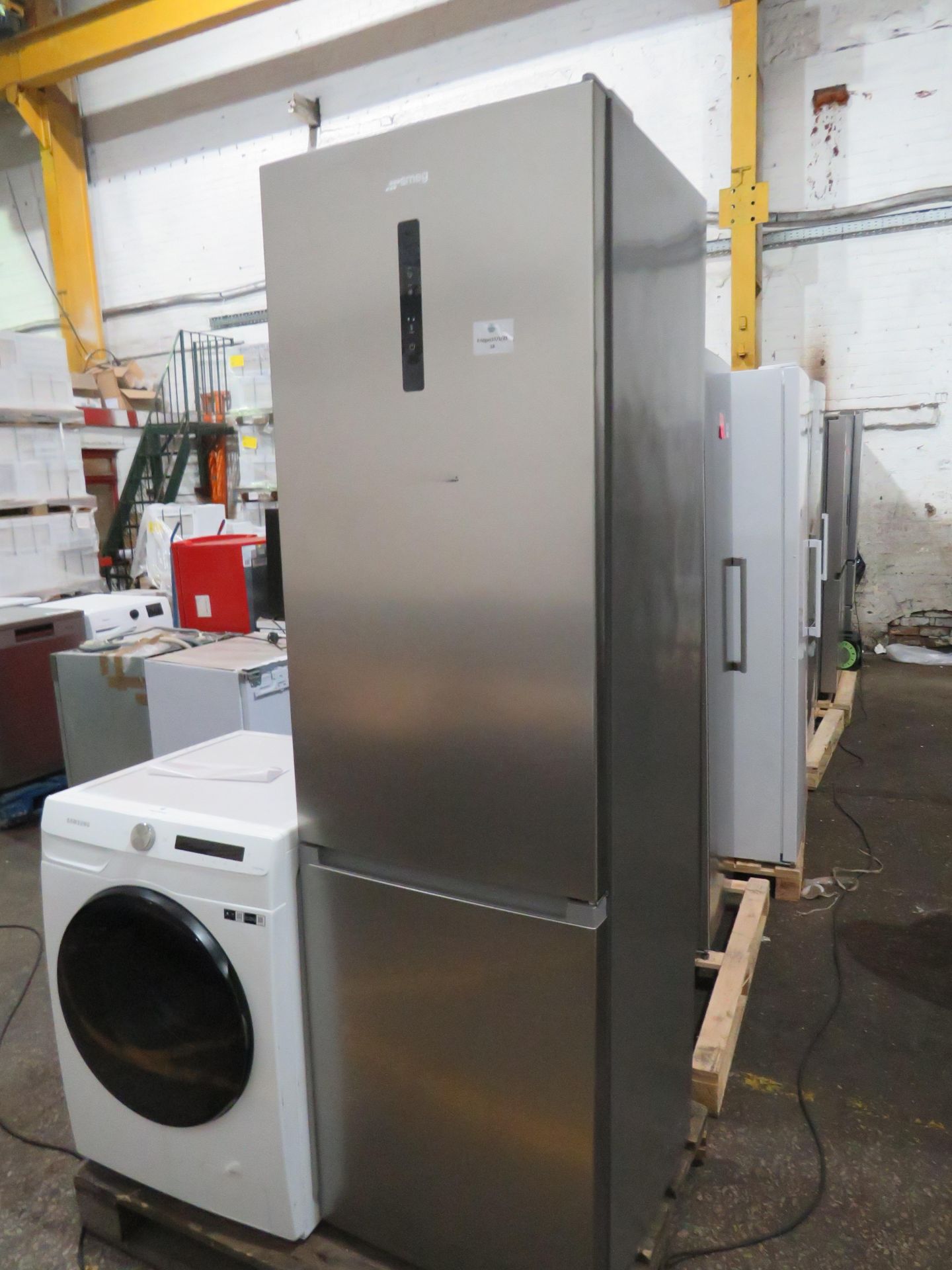 Smeg Stainless Steel Freestanding Fridge Freezer - Awaiting Condition Report.