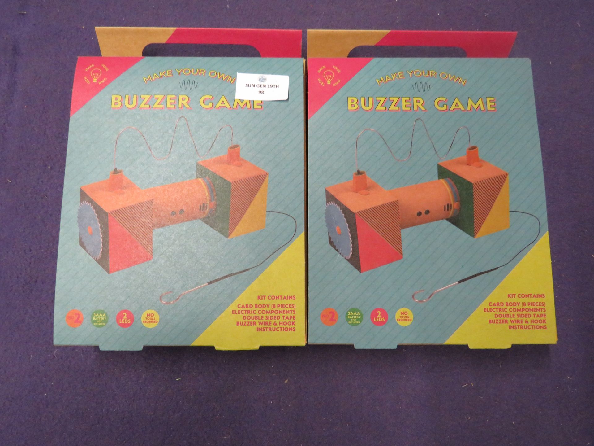 2x Make Your Own Tech - Make Your Own Buzzer Game - Unused & Boxed.