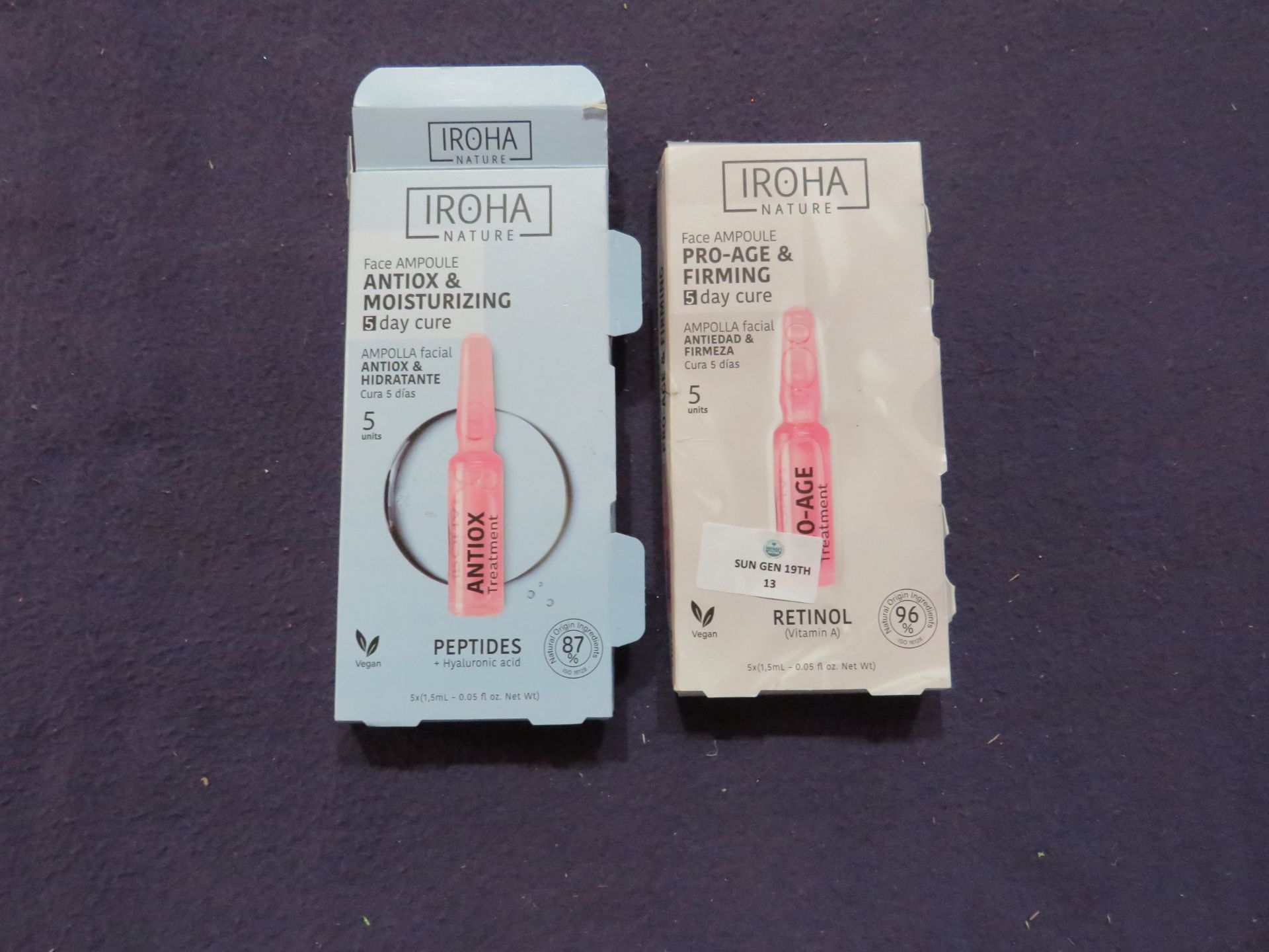 1x Iroha - Ampolla Facial Pro-Age & Firming Retional Day Cure ( 5x 1.5ml ) - Unused. 1x Iroha -