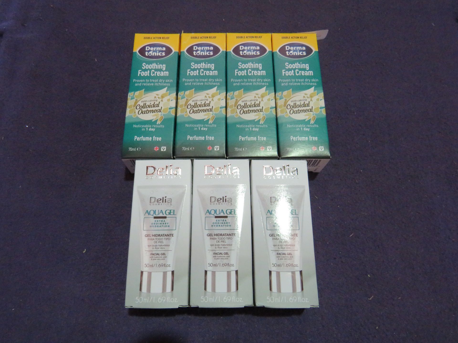 4x Derma Tonics - Soothing Foot Cream - Perfume Free - 70ml - Expires 2024 - Unused & Boxed. 3x