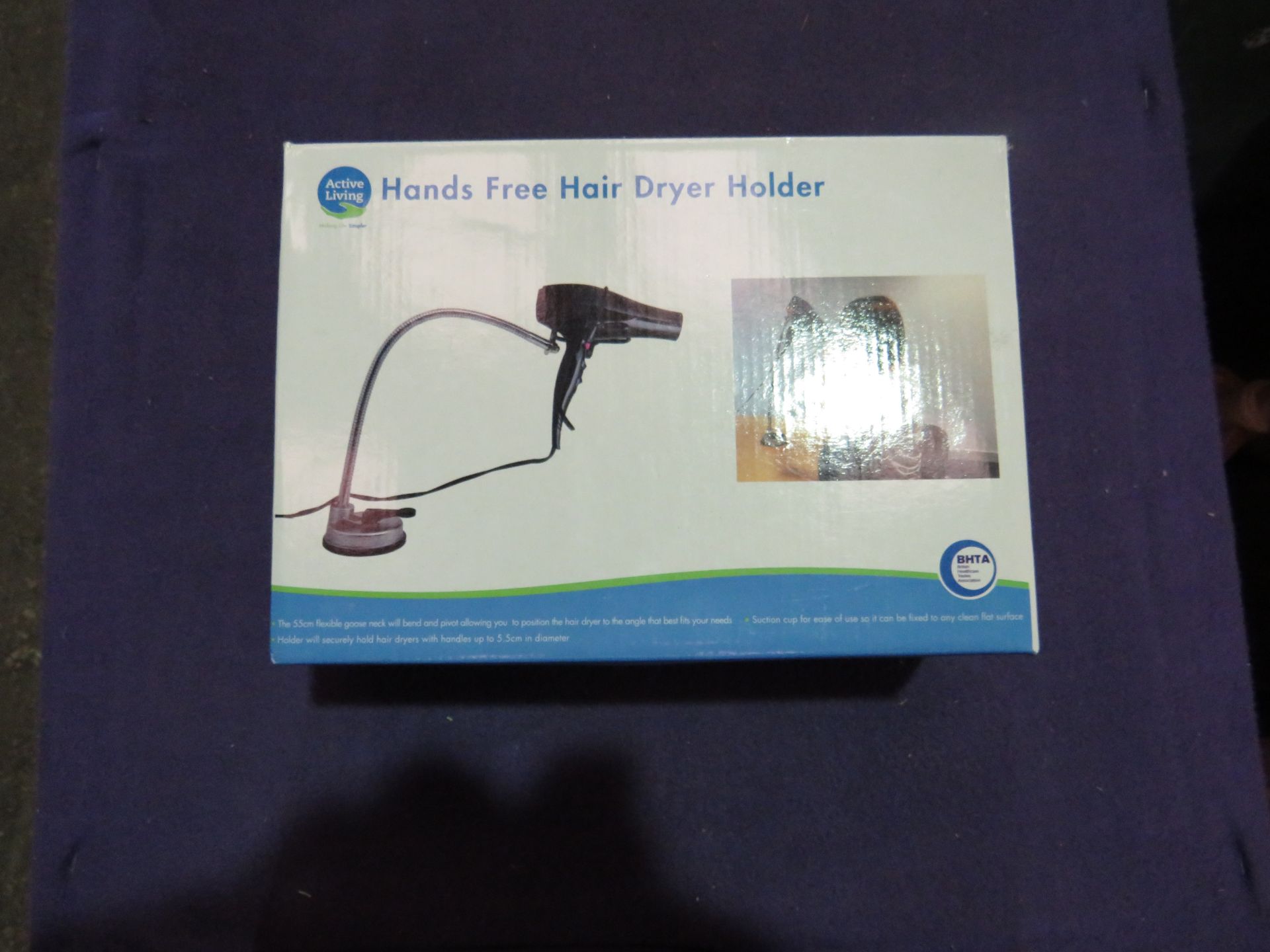 Active Living - Hands Free Hair Dryer Holder - Unused & Boxed.