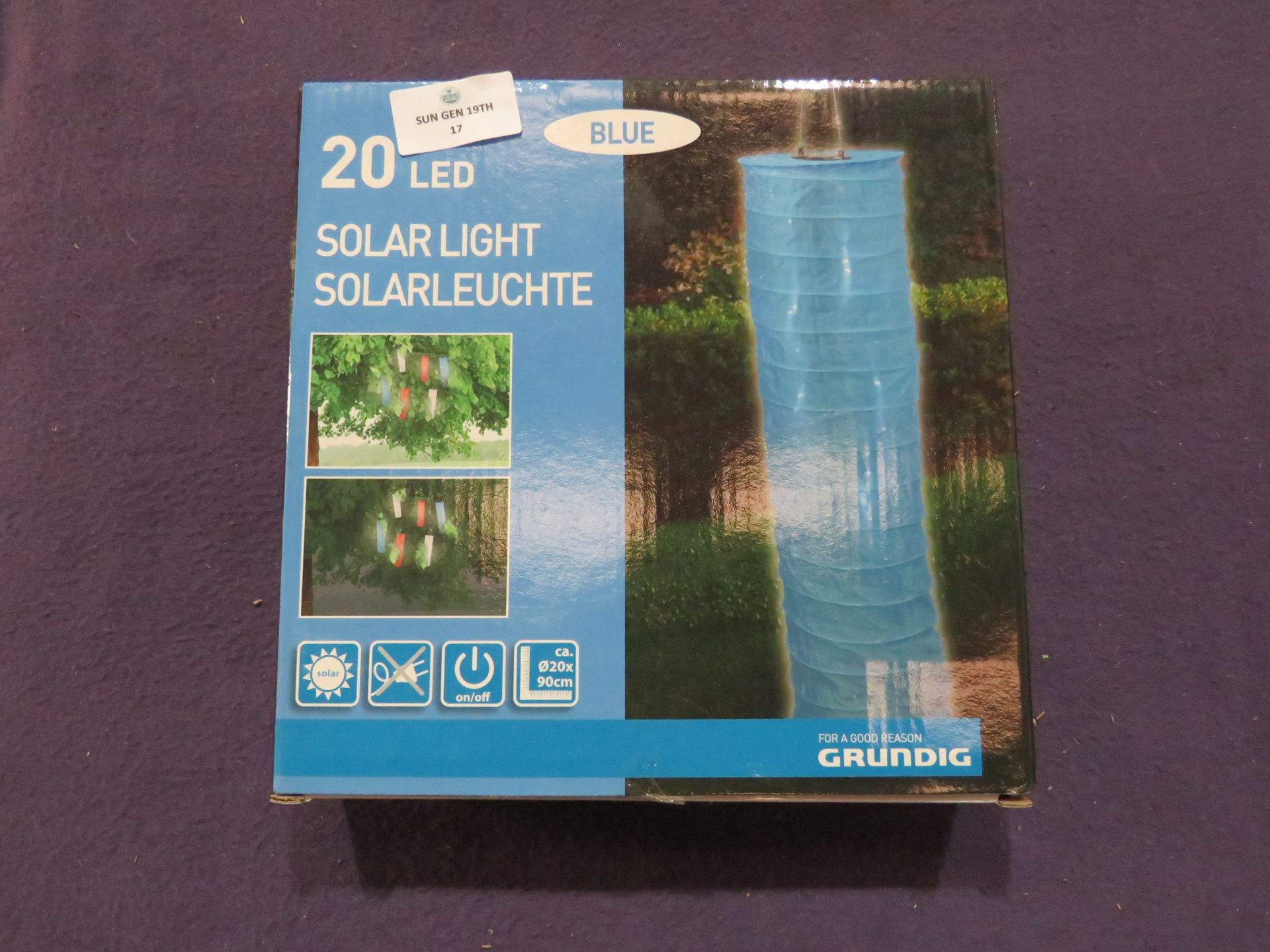 Grundig - 20-LED Blue Solar Light - Unused & Boxed.