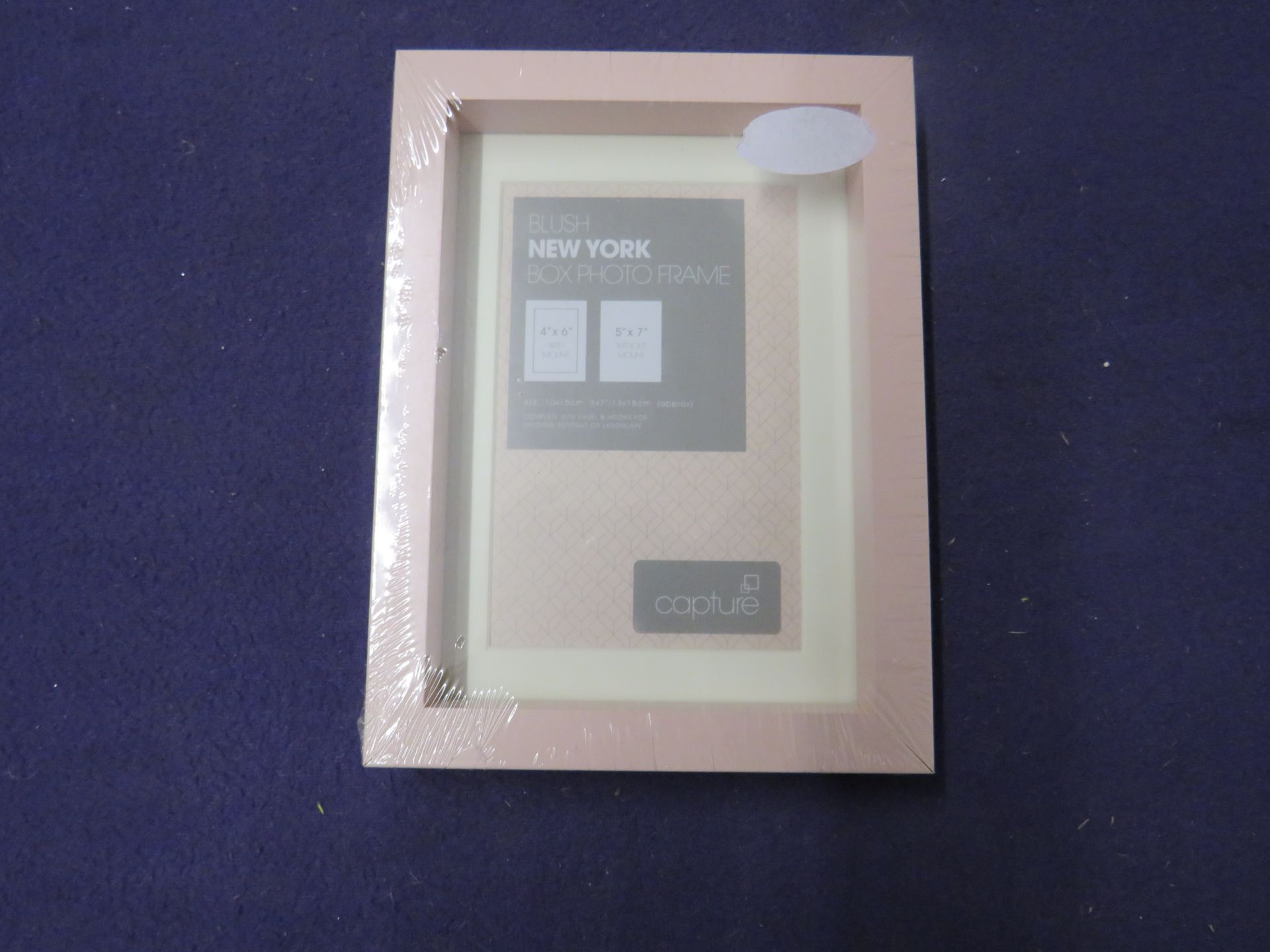 6x New York Blush Pink Box Photo Frames ( 4" x 6" ) - Unused & Boxed.