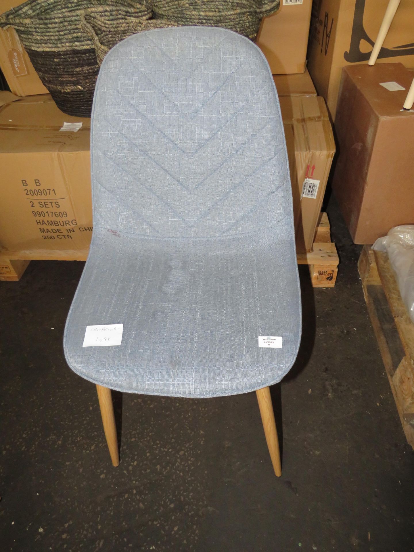 Cotswold Company Hemingway Modern Chair - Sky Blue RRP 60.00 It almost seems a shame to hide this