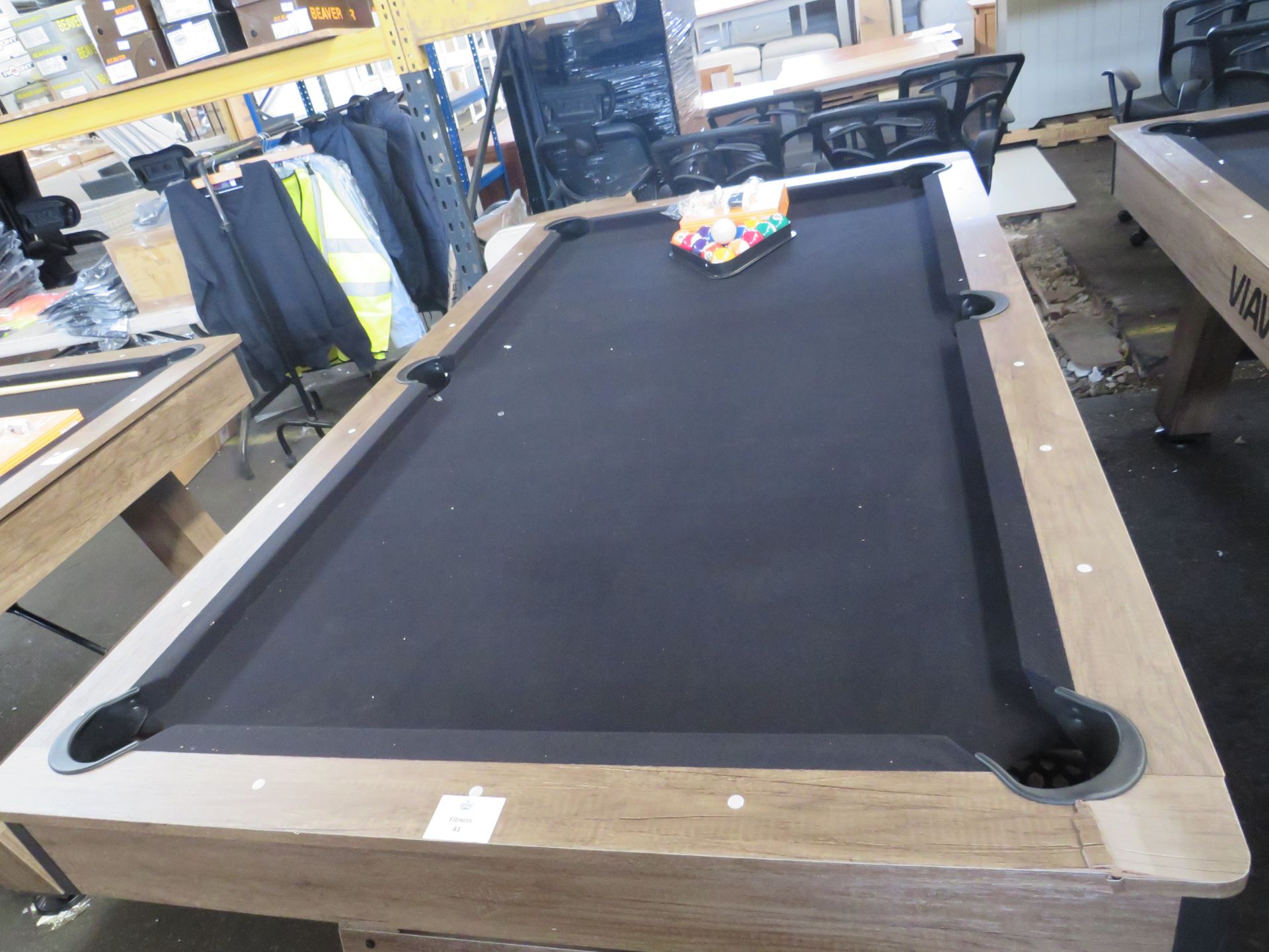 Sweatband Viavito PT500 7ft Pool Table RRP œ549.00 comes with pool balls and triangle, has a damaged - Image 2 of 3