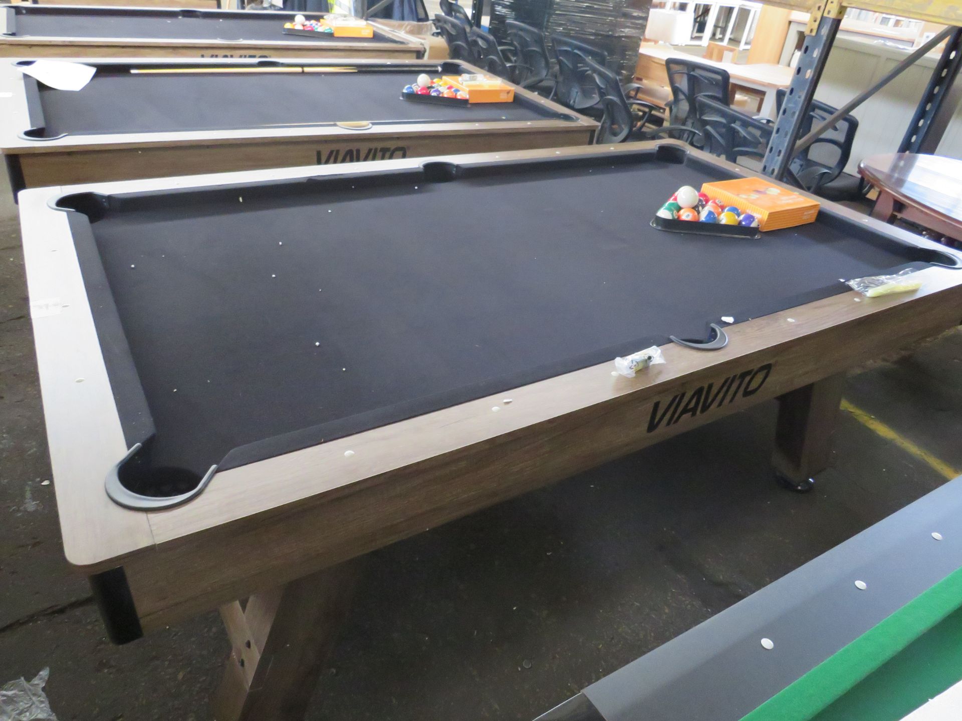 Sweatband Viavito PT500 7ft Pool Table RRP ?549.00˜comes with pool balls and triangle, has a damaged - Image 2 of 5