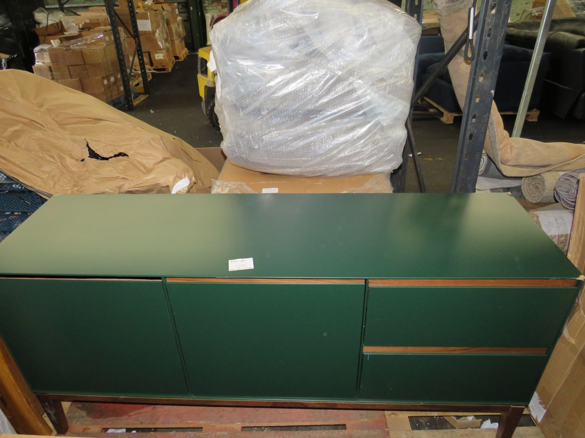 Heals Lars Sideboard Green RRP 1399.00 Bring the outside in with this forest-green sideboard by