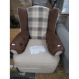 Oak Furnitureland Dexter Accent Chair In Beige Fabric RRP 779.99 Dexter is all about choice,