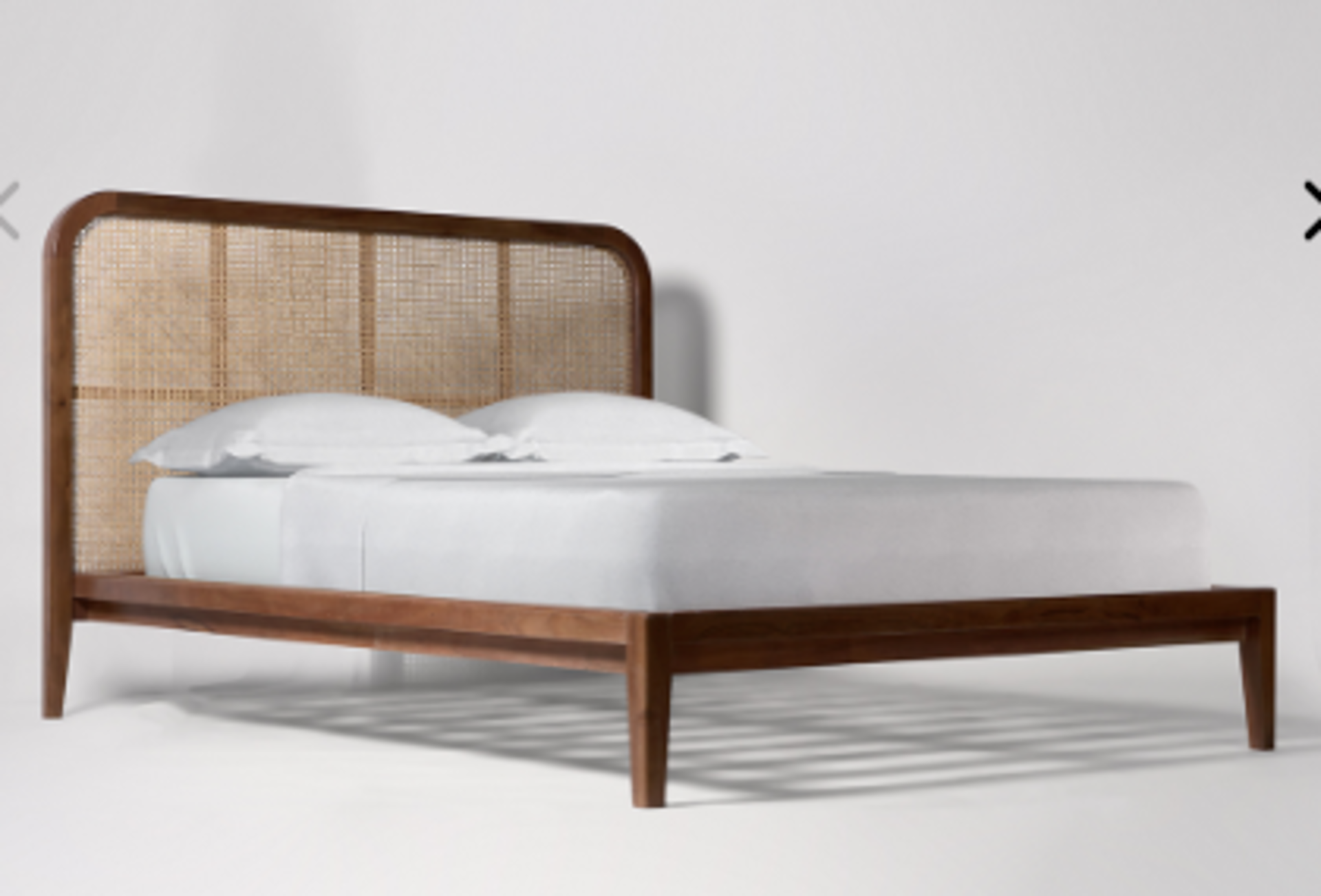 "Swoon Raphia Double Bed Frame Acacia & Rattan RRP 749.00 Missing Footboard.This lot contains - Image 2 of 5