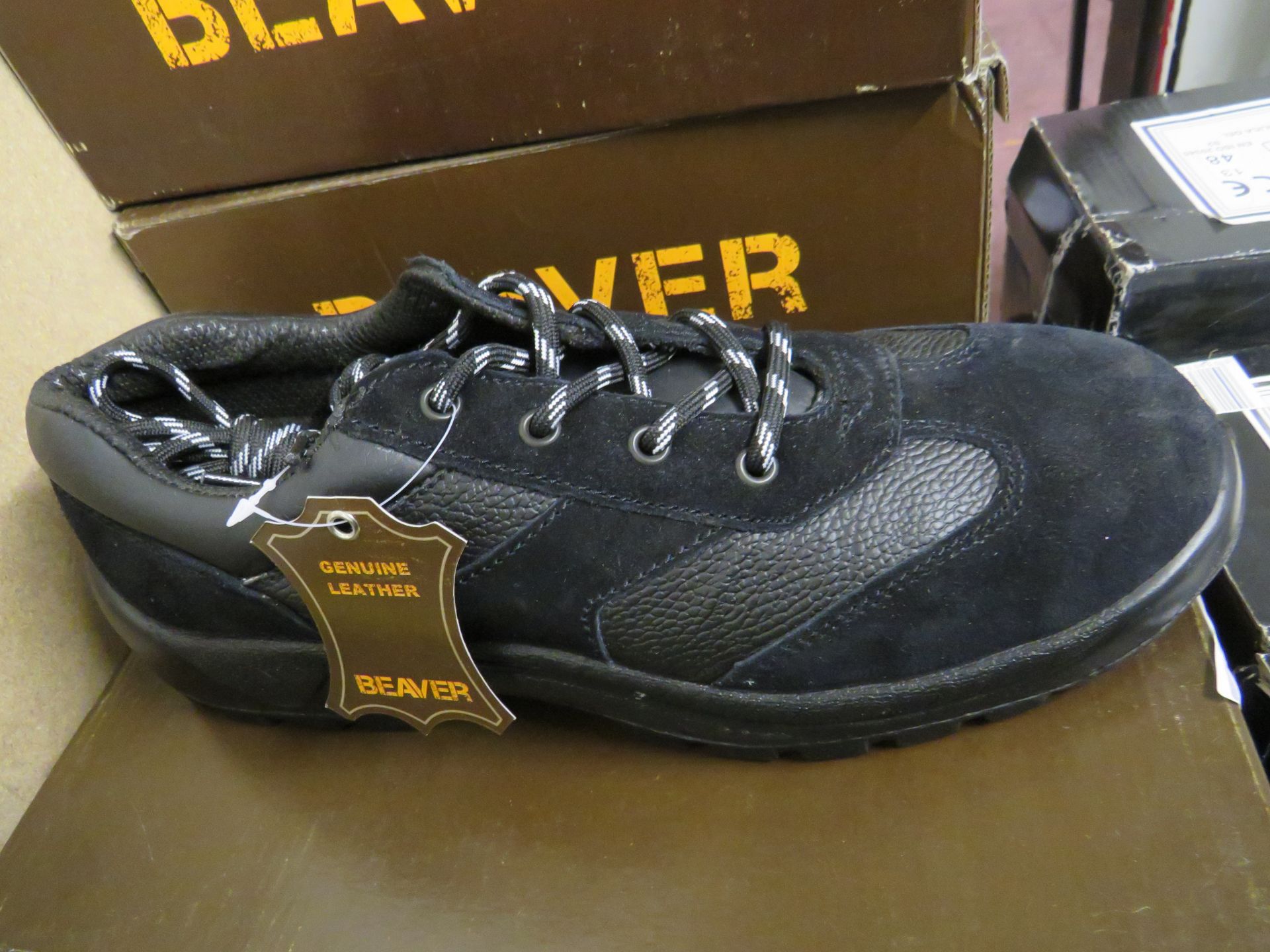 Beaver - Black Steel-toe Cap Shoes - Size 10 - Unused & Boxed.