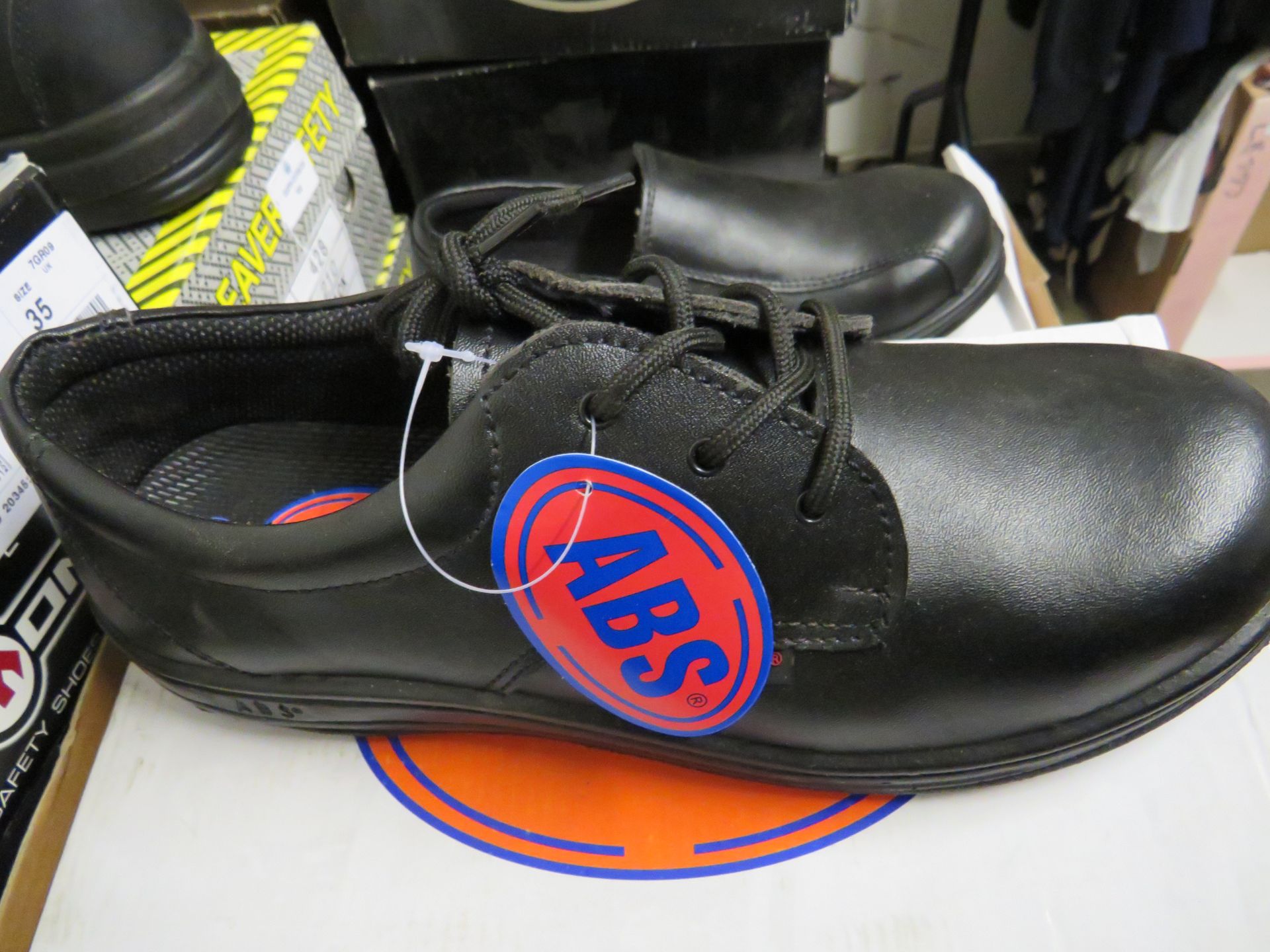 Beaver Safety - Black Leather Steel Toe Cap Shoes - Size 13 - Unused & Boxed.