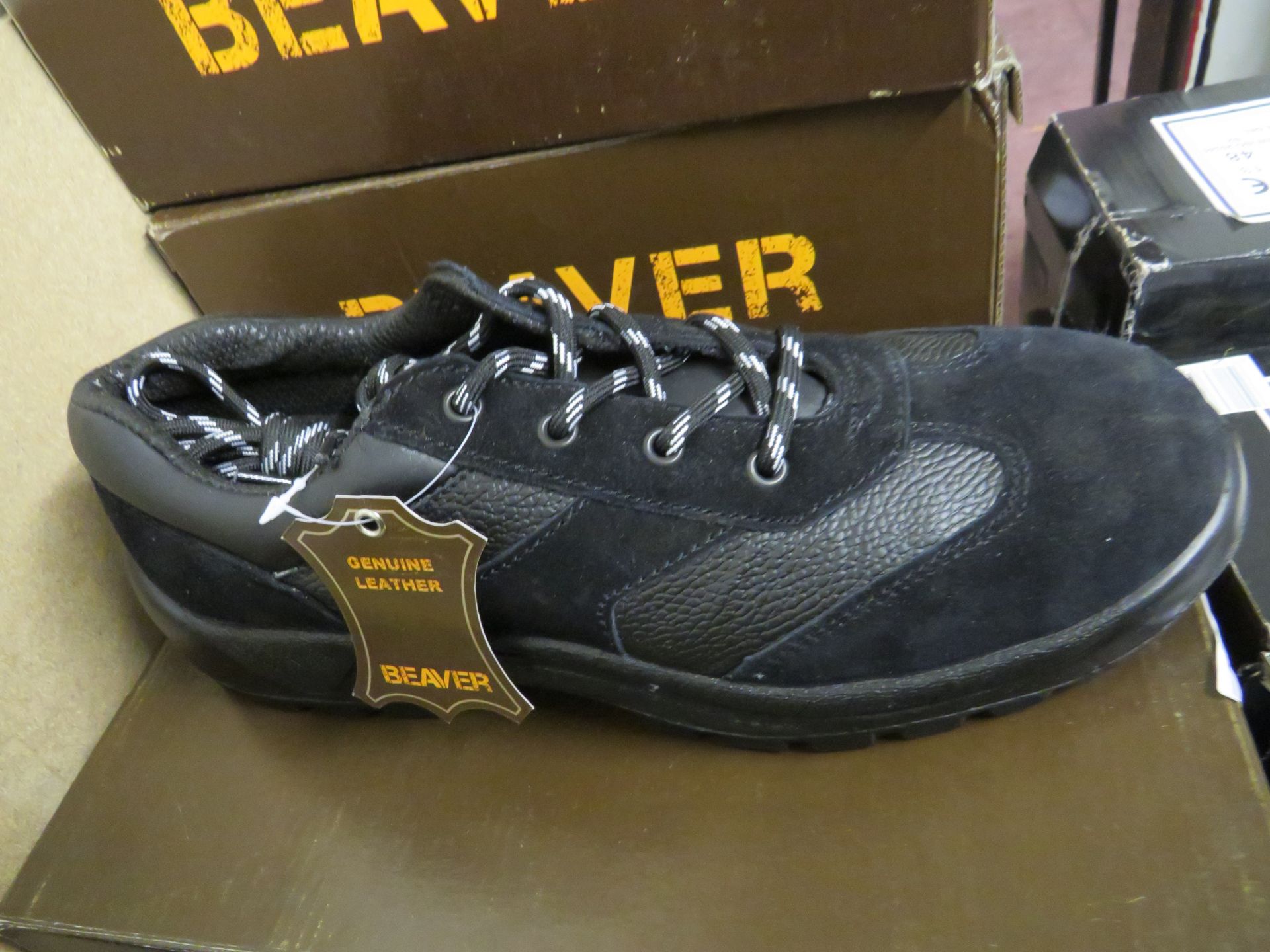 Beaver - Black Steel-toe Cap Shoes - Size 10 - Unused & Boxed.