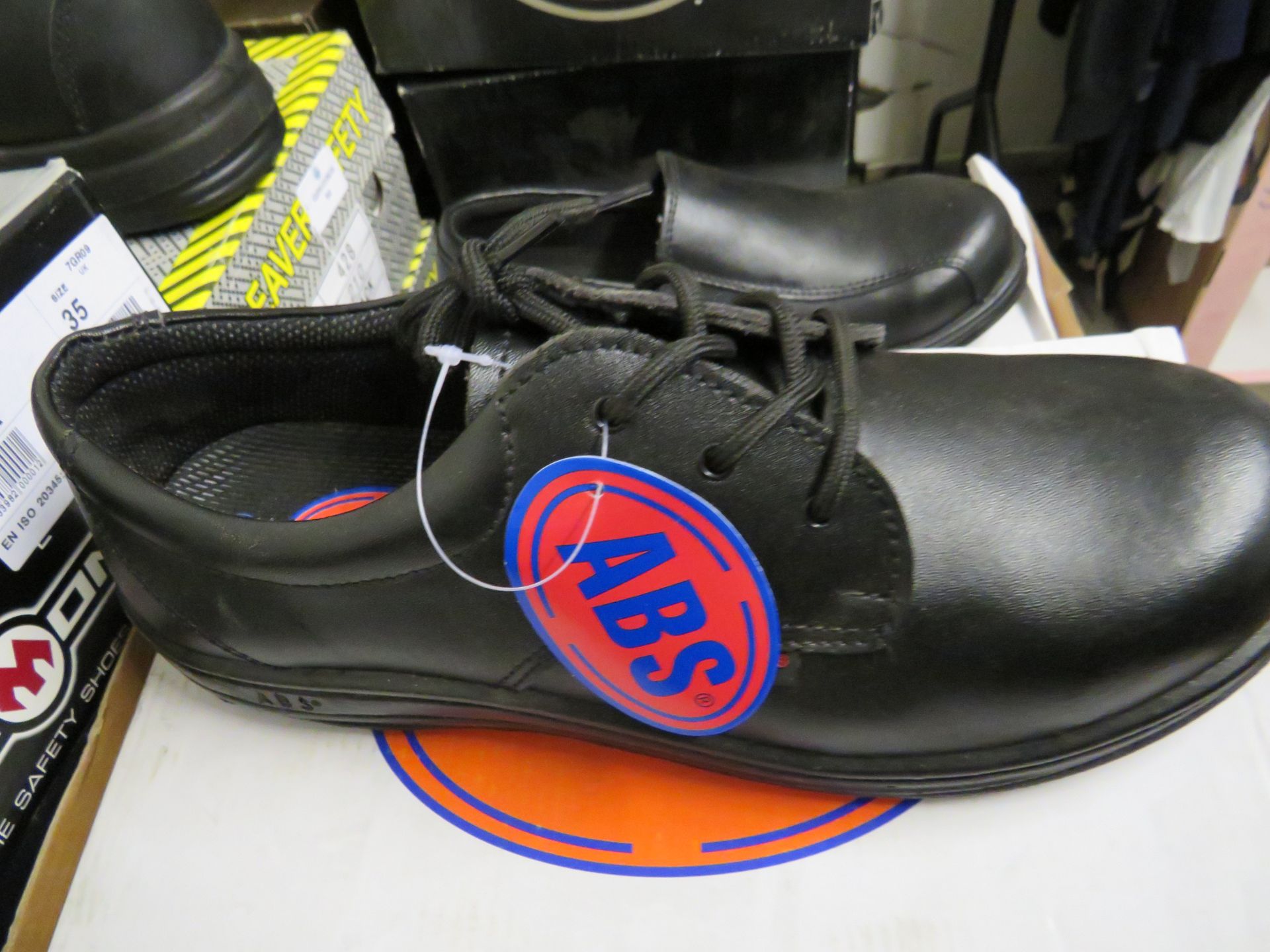 Beaver Safety - Black Leather Steel Toe Cap Shoes - Size 13 - Unused & Boxed.