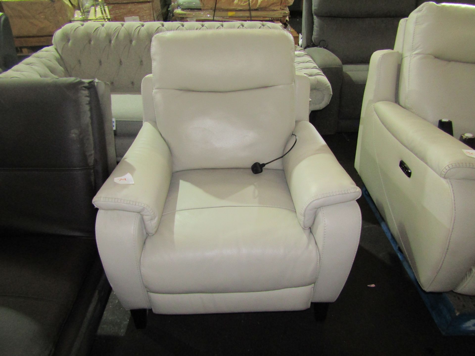 Costco cream power reclining armchair - the electric reclining mechanism is fully working looks in