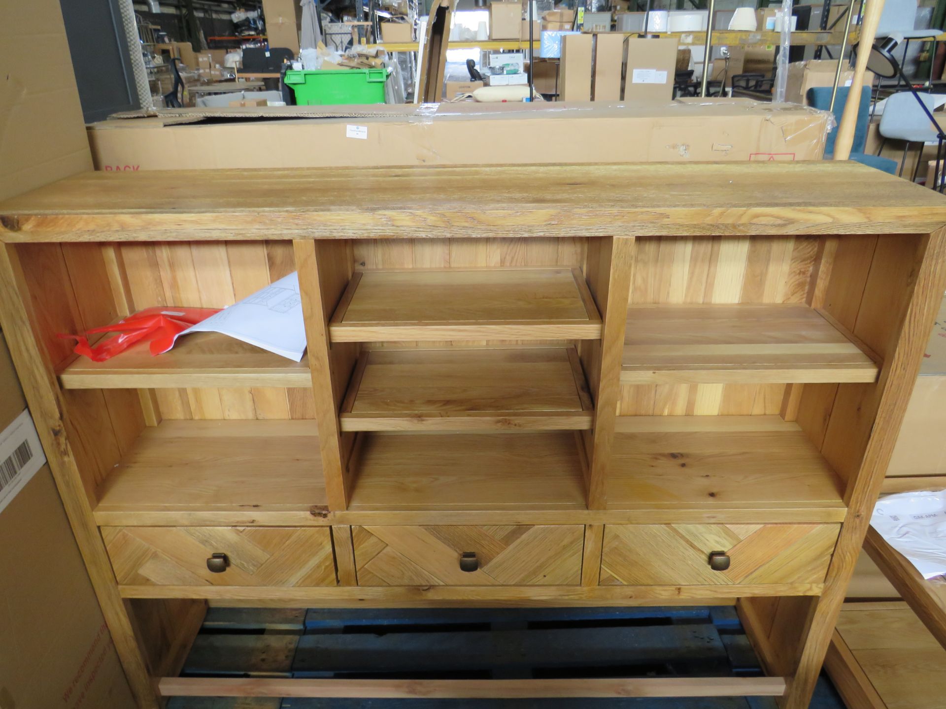 Oak Furnitureland Parquet Brushed And Glazed Oak Large Dresser - Please note this is only the top