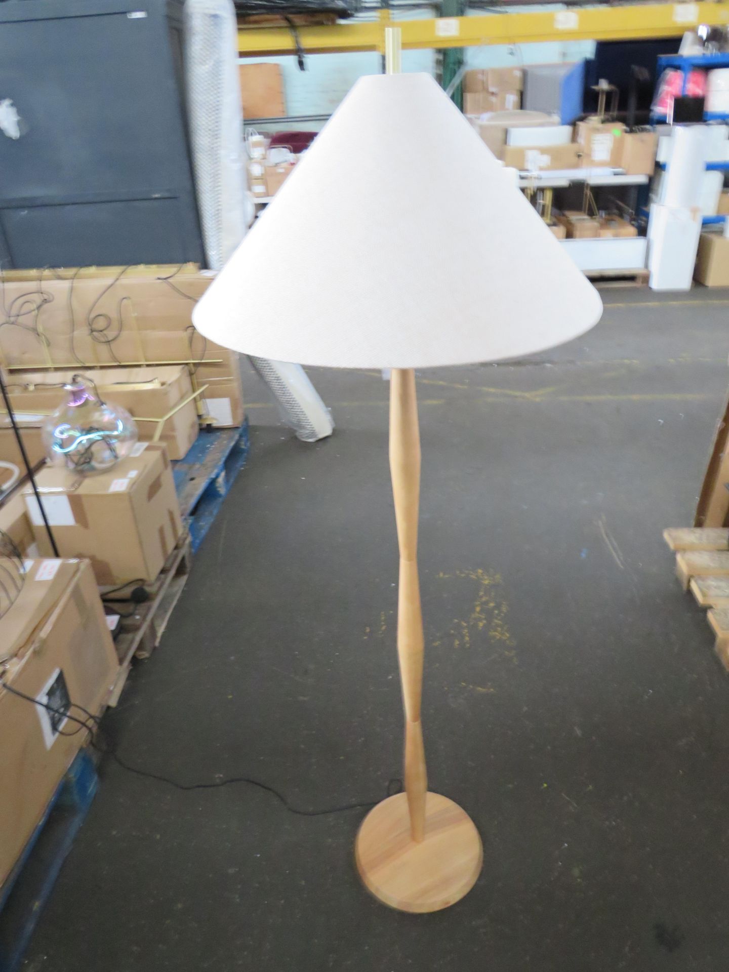 Heals Osaka Floorlamp Ash RRP 399.00 A sculptural design with a clean, modern aesthetic, the ash