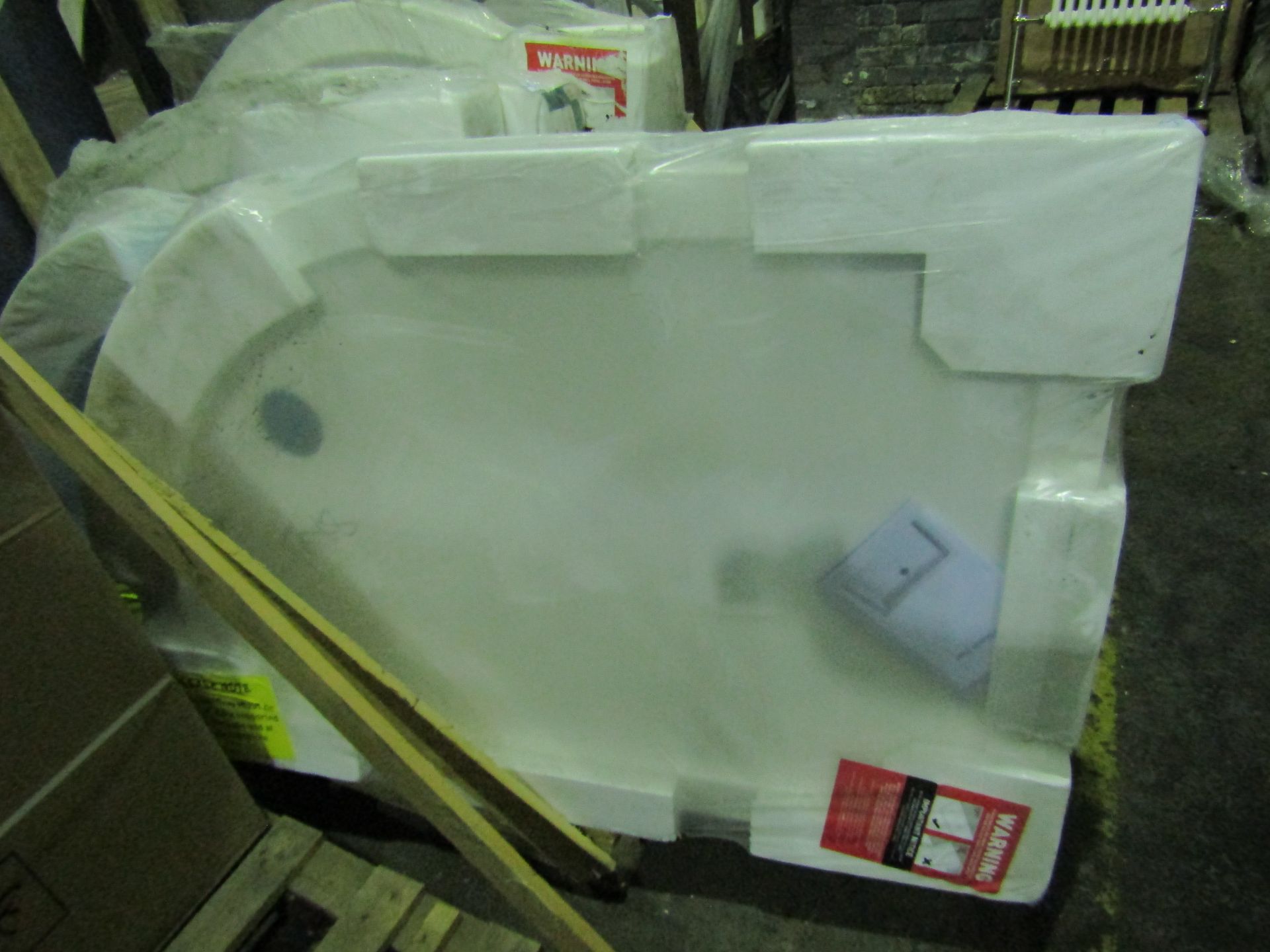 JT Ultra Cast - Right-Handed Quad White Shower Tray - 1200x800mm - Unused & Packaged.