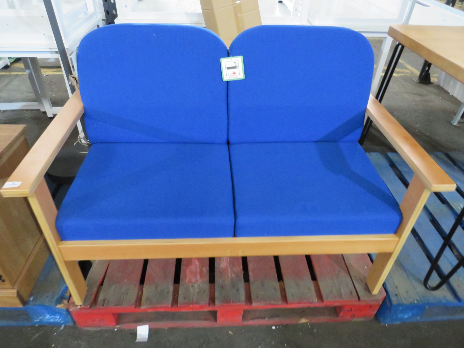 Juplo Sofa Office Reception Chair, Colour Royal Blue - New & Boxed.