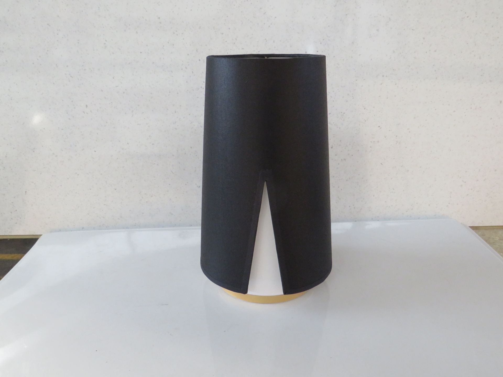 Chelsom - Black With White Inside & Gold Trim 16cm Light Shade - New & Packaged.