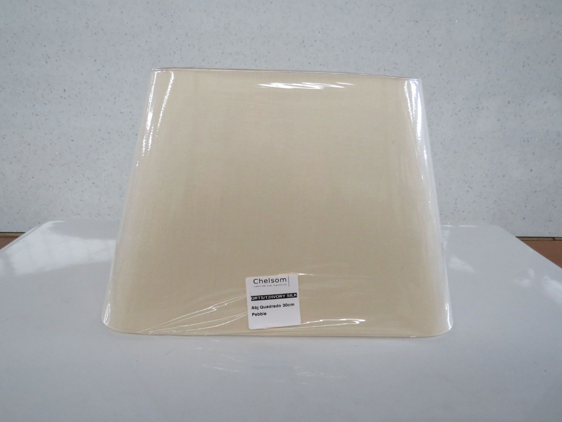 6x Chelsom - Ivory Silk Pebble 30cm Light Shade - New & Packaged.