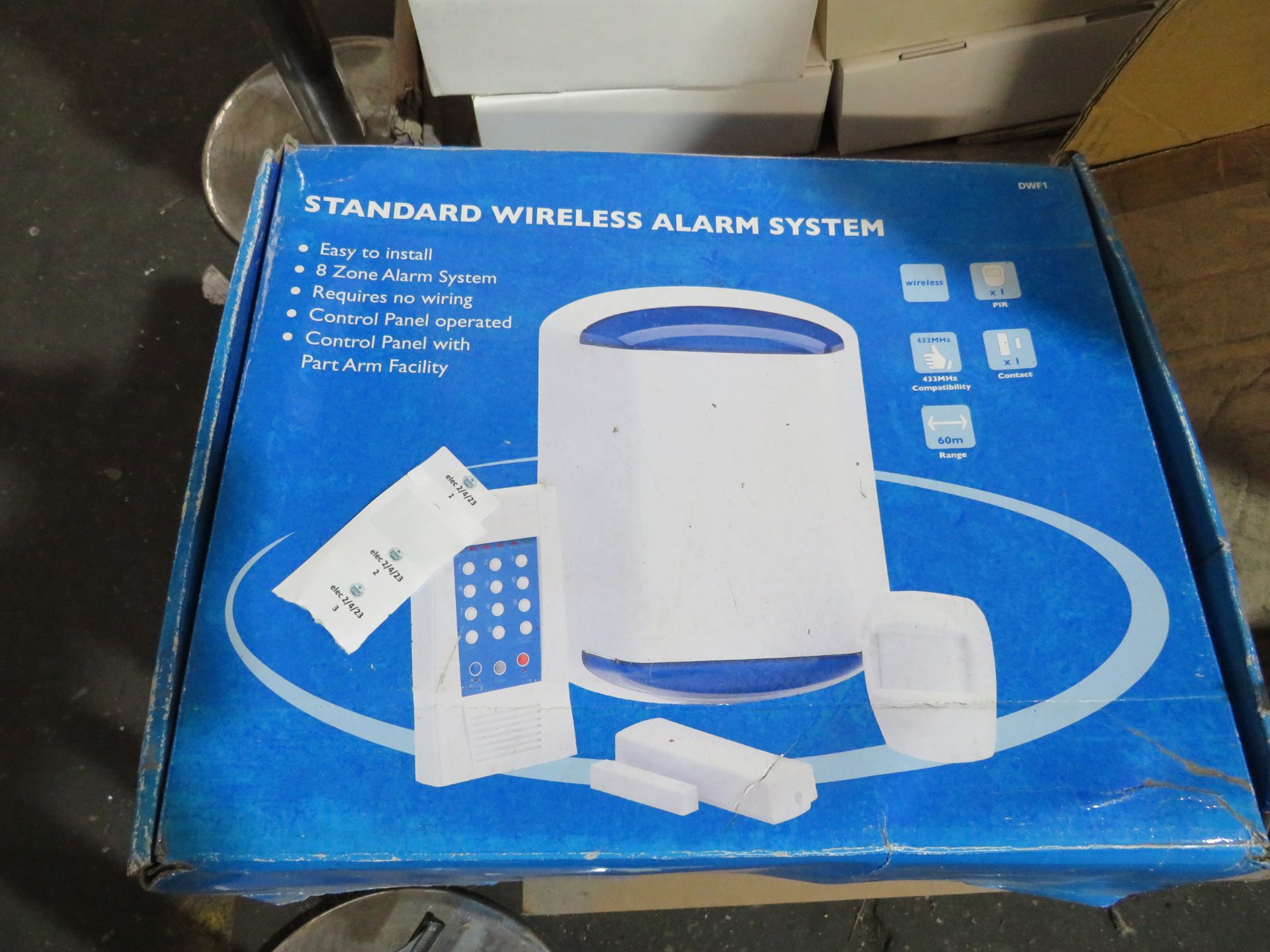 Friedland Standard wireless alarm system, still sealed in the box, the boxes are less than perfect