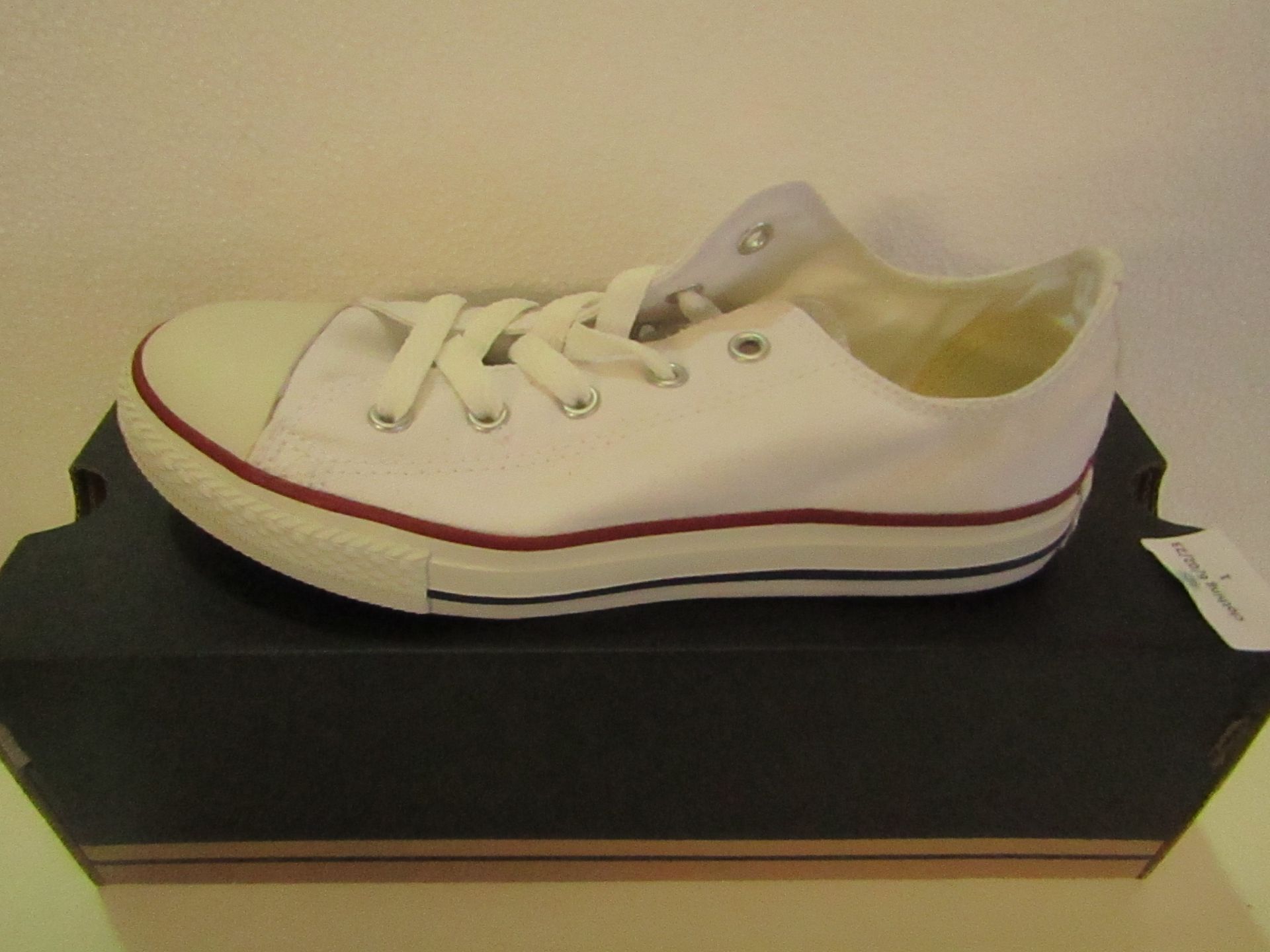 Converse All Star Red Canvas Trainer size UK 12 new & boxed see image for design