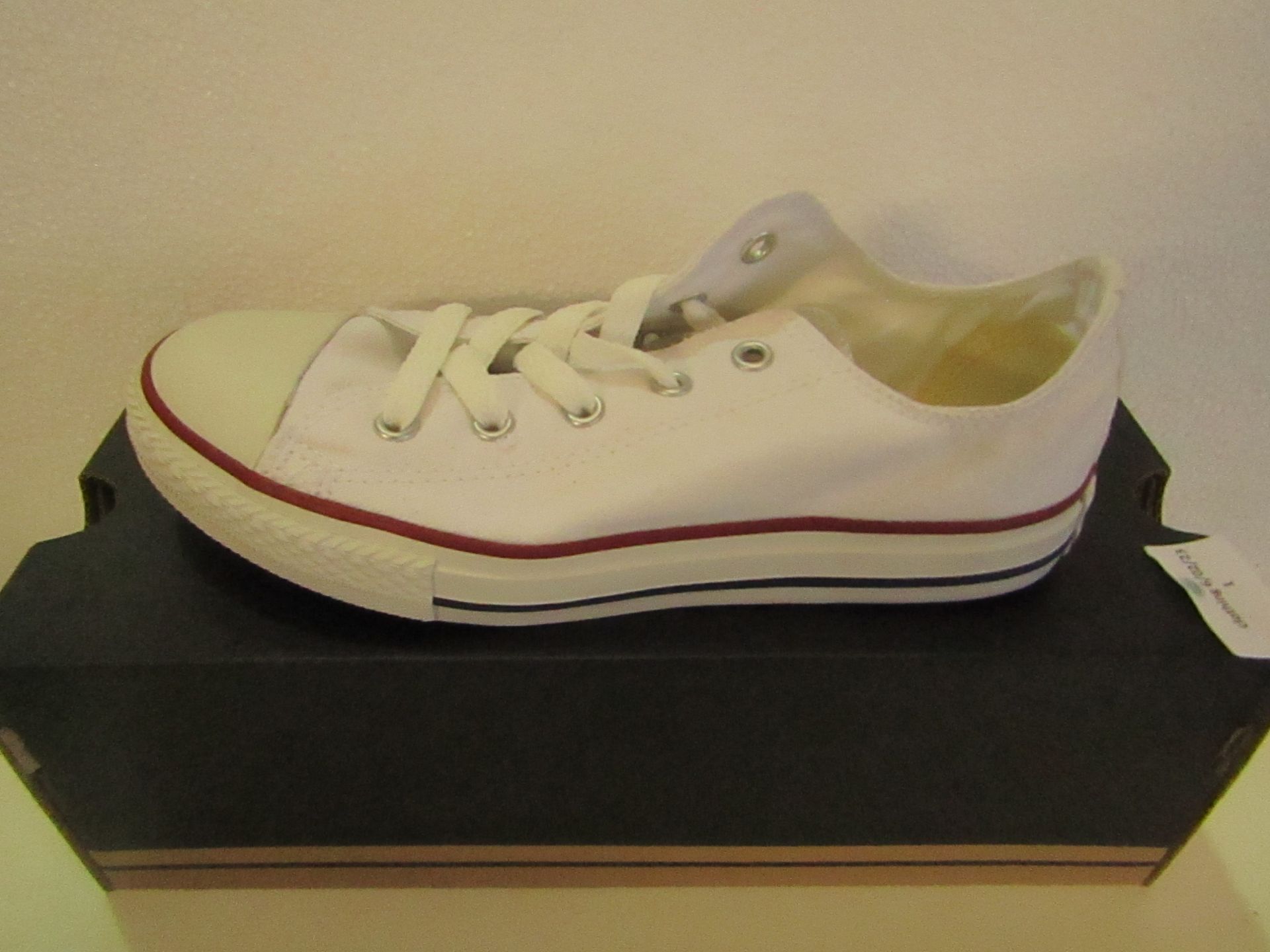 Converse All Star Red Canvas Trainer size UK 12 new & boxed see image for design