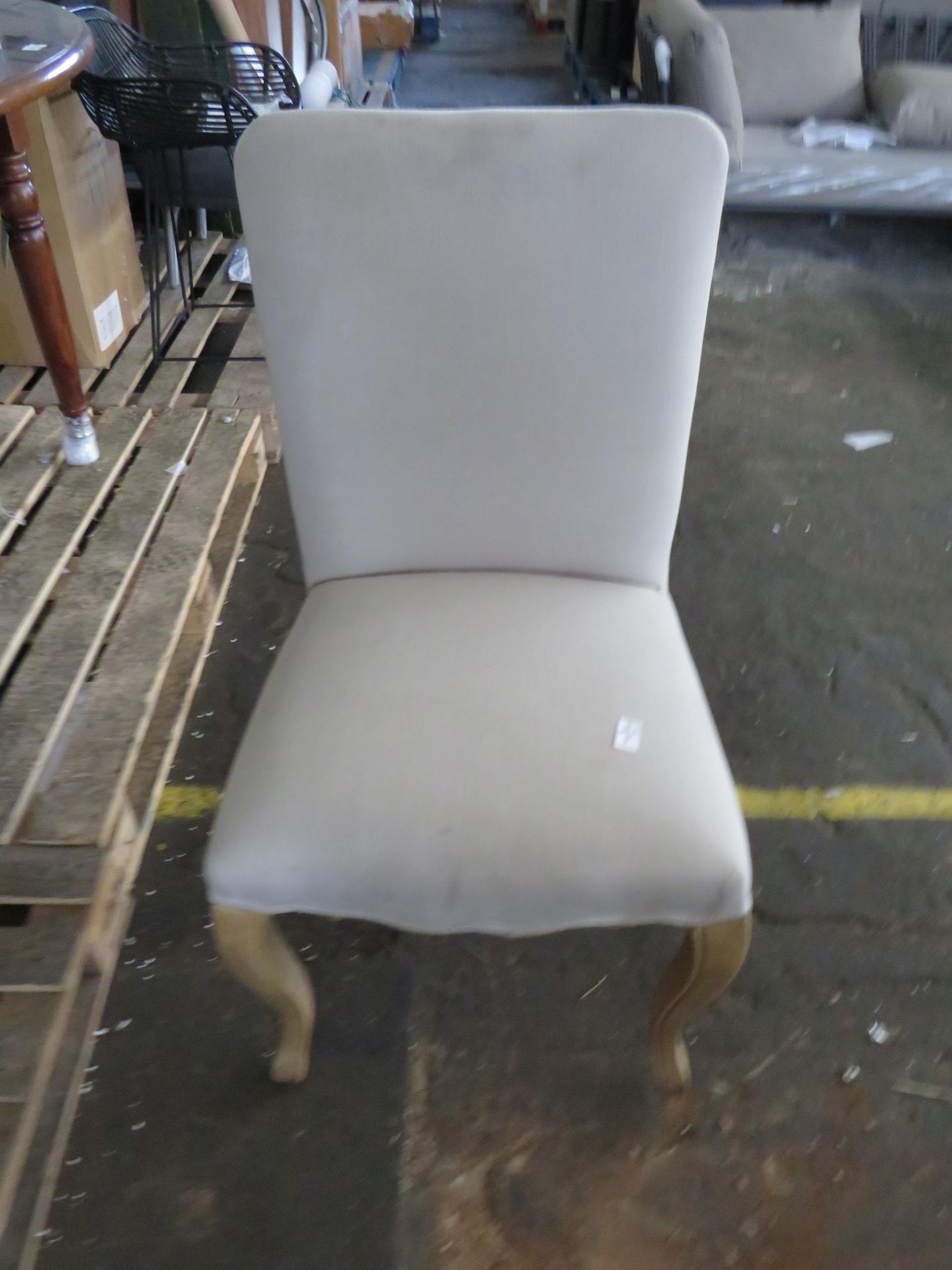 Cotswold Company Camille Limewash Oak Stone Linen Dining Chair RRP 275.00 SKU COT-APM-311.034-