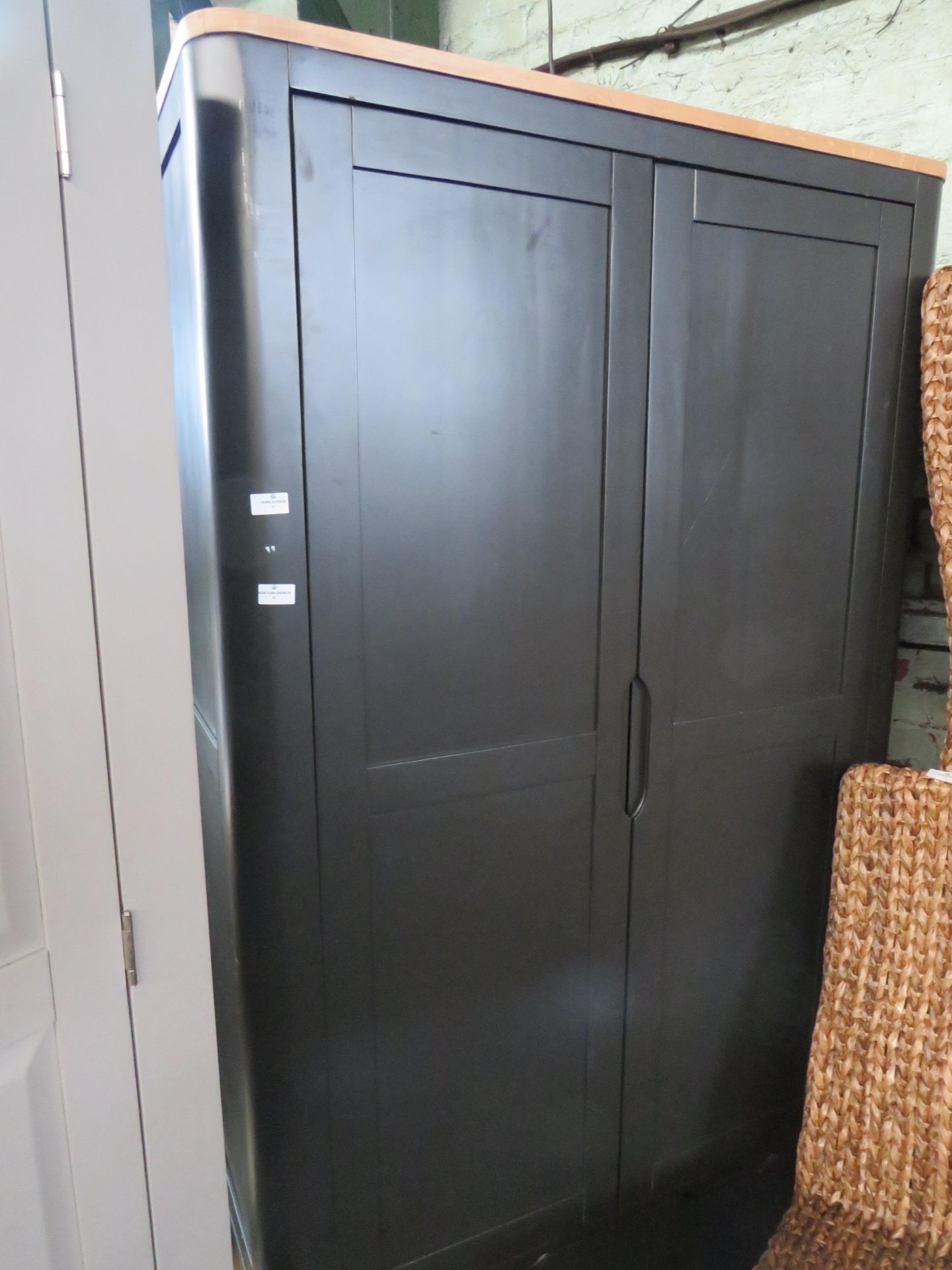 Oak Furnitureland Grove Dark Grey Double Wardrobe Solid Hardwood RRP 699.99 When there's enough