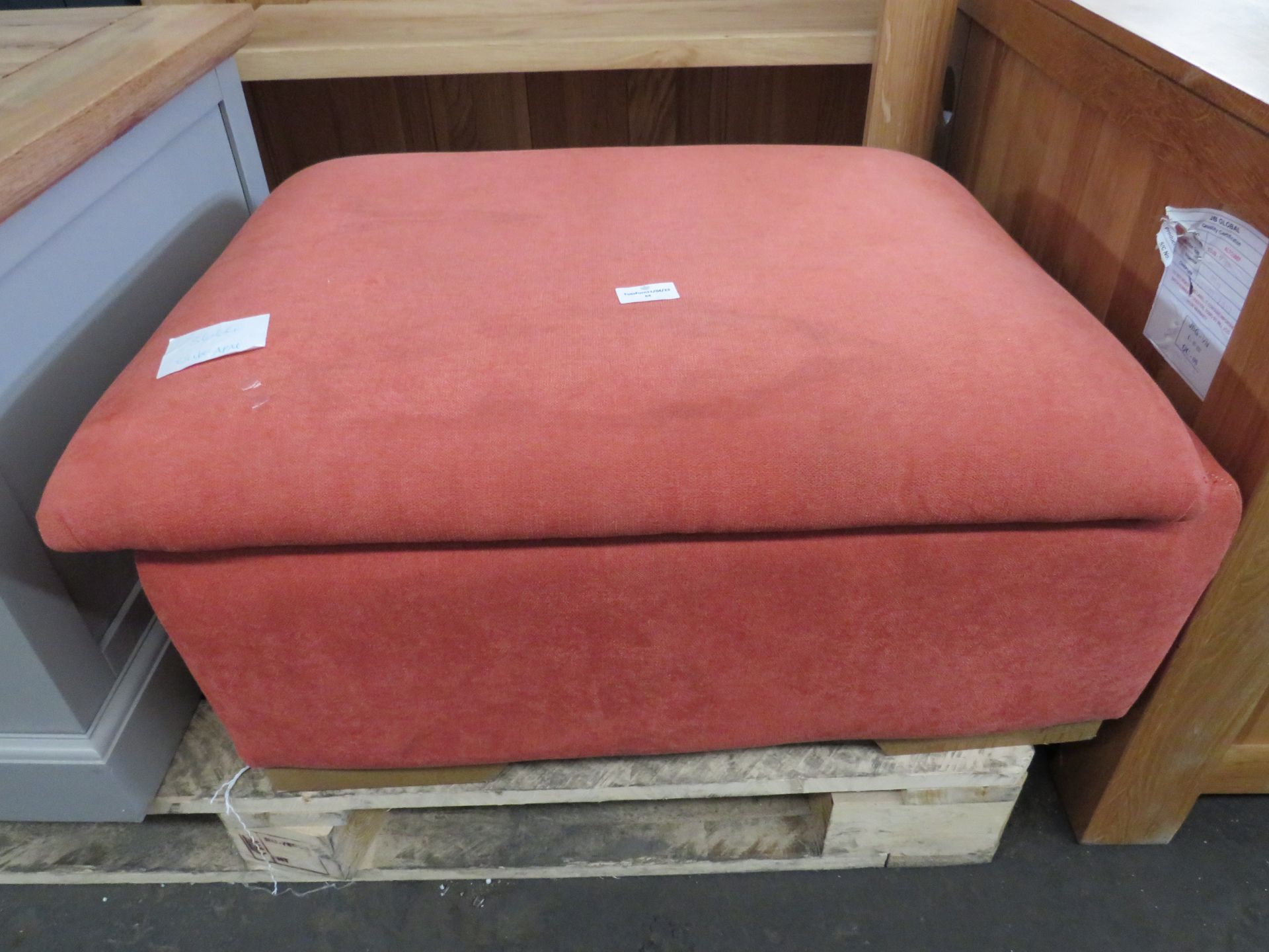 Oak Furnitureland Jasmine Storage Footstool in Comos Spice RRP 249.99 SKU OAK-APM-JAS080-COS-SPI PID