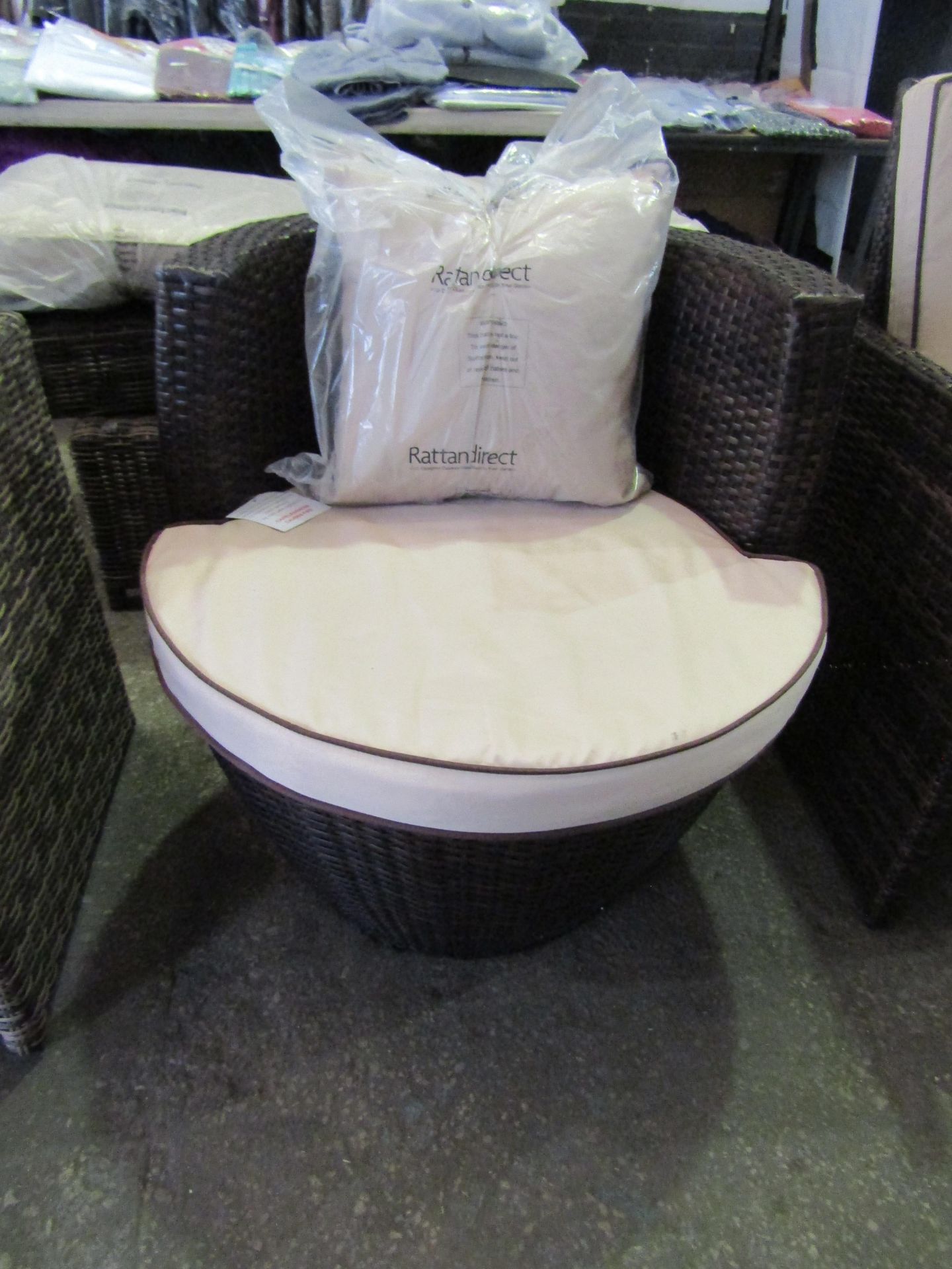 Rattan Direct Orlando Chair in Chocolate Mix and Coffee Cream RRP 599This item looks to be in good