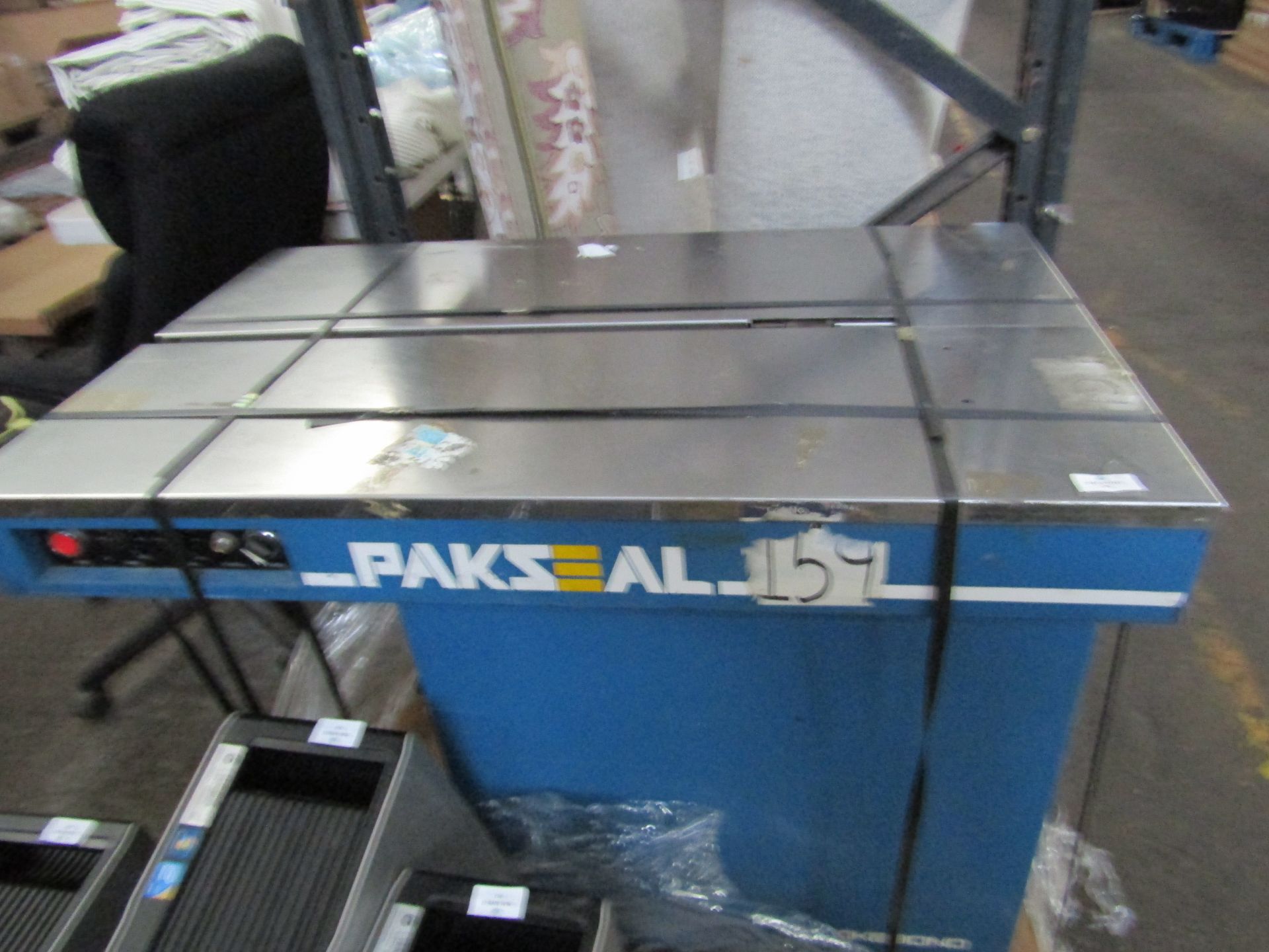 Paksesl table banding Machine, working with a roll of banding already in it. - Image 3 of 4