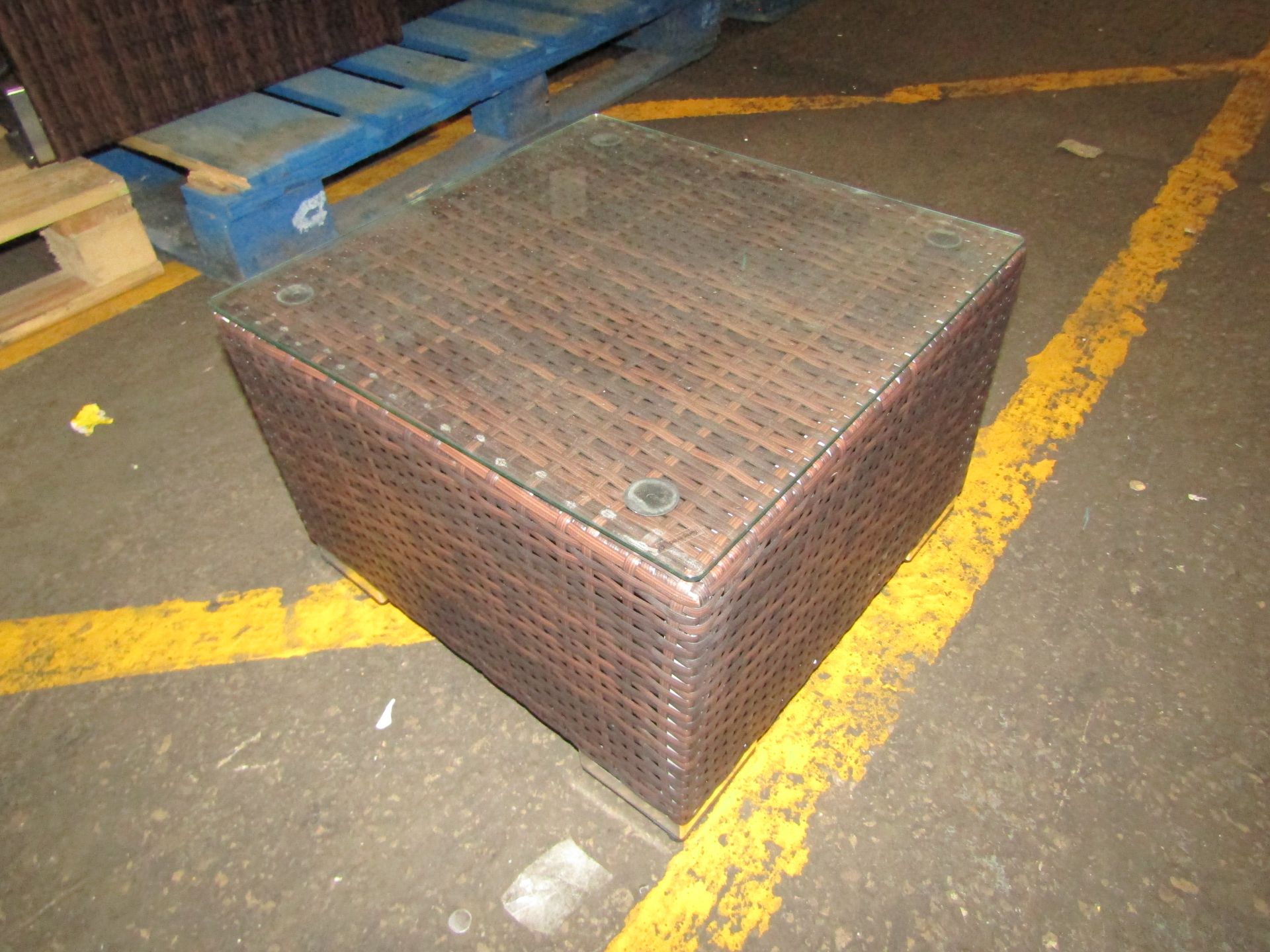 Rattan Direct Small Square Rattan Garden Side Table in Chocolate Mix RRP 249.00Our rattan side