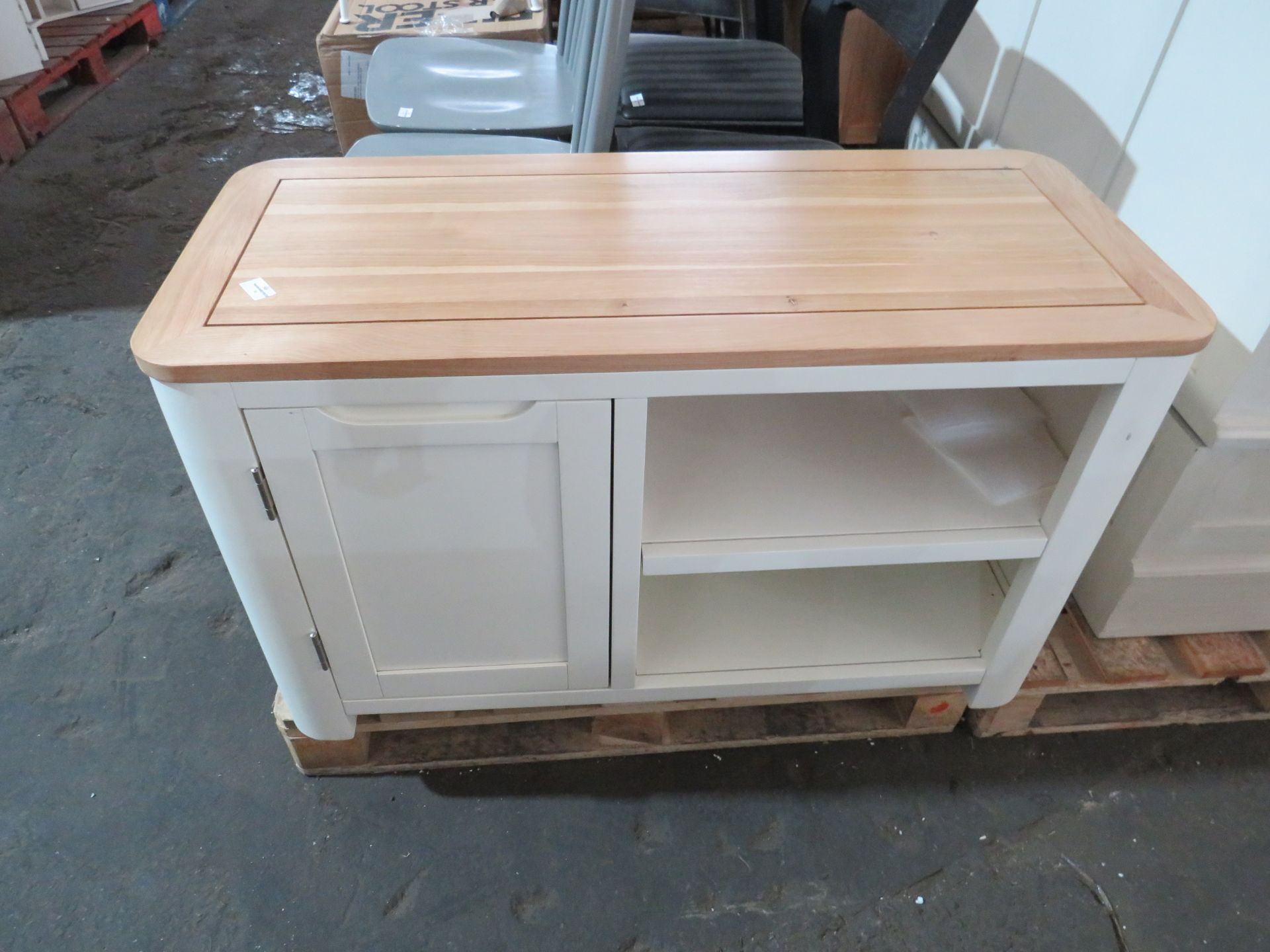 Oak Furnitureland Hove Natural Oak And Painted Small Tv Unit RRP 299.99 You can still have solid,