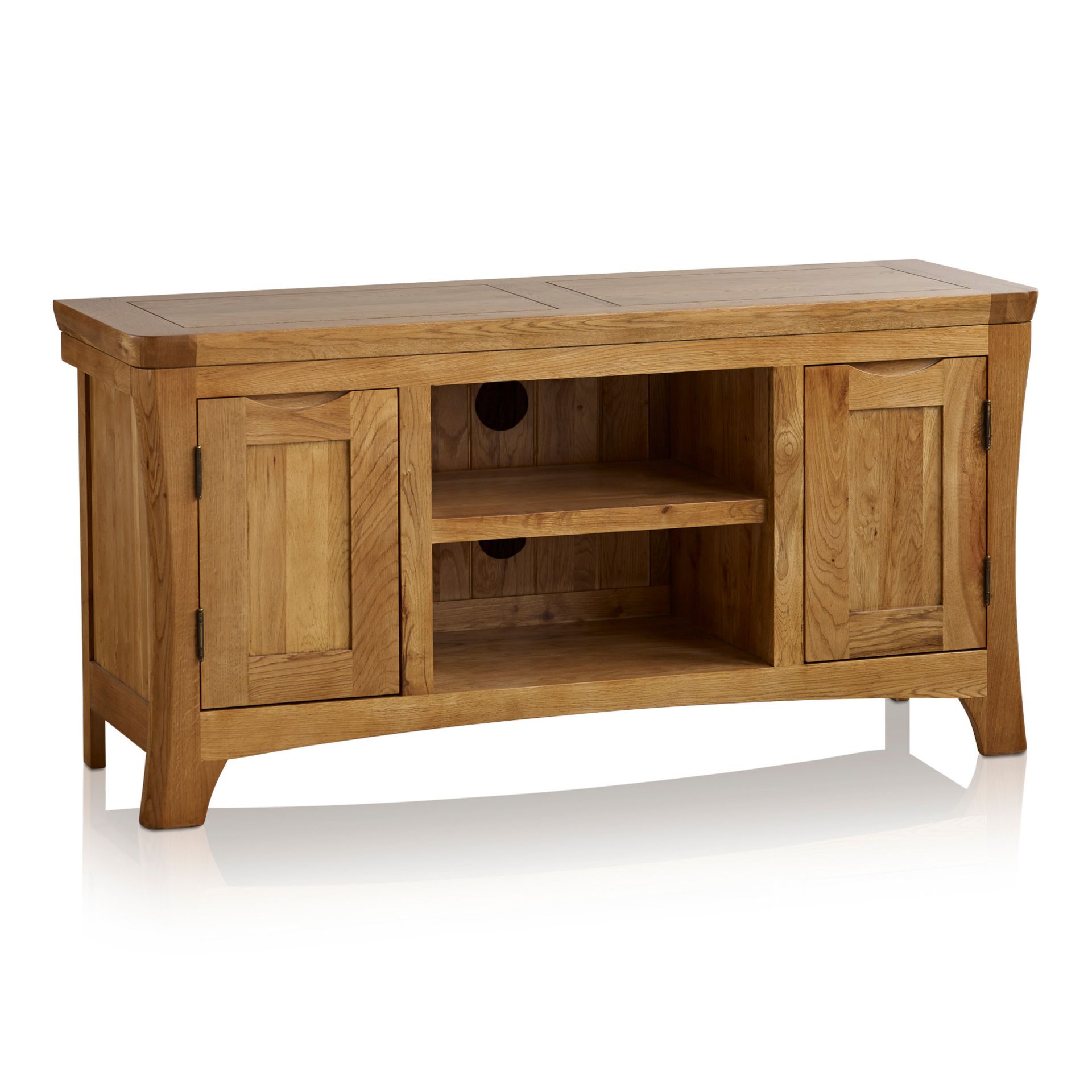 Oak Furnitureland Orrick Rustic Solid Oak Large Tv Cabinet RRP 349.99 The Orrick Rustic Solid Oak