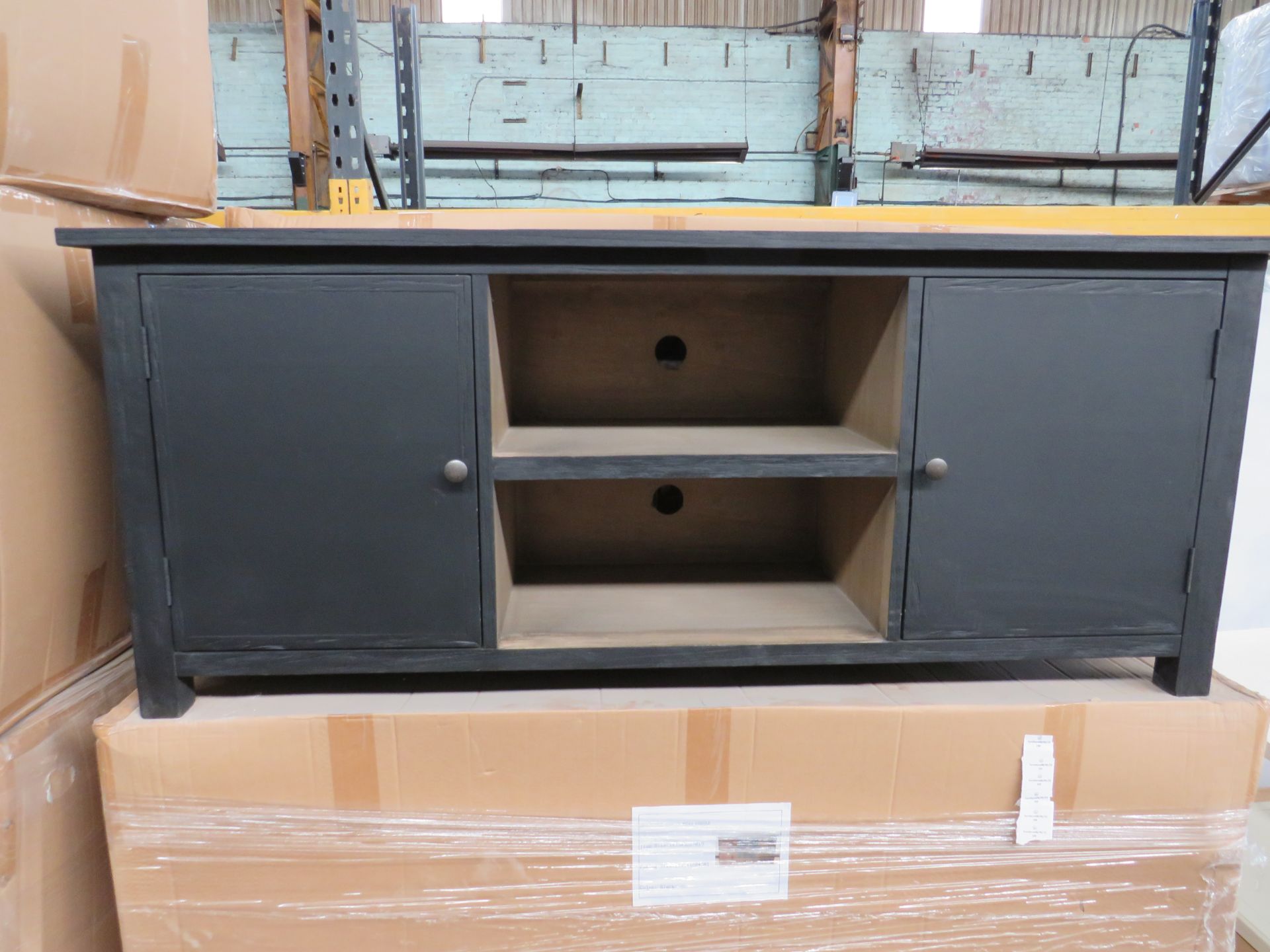 Bradshaw French Country Media Console In Black 1475x405x610mm RRP 899.00 When it comes to style, the