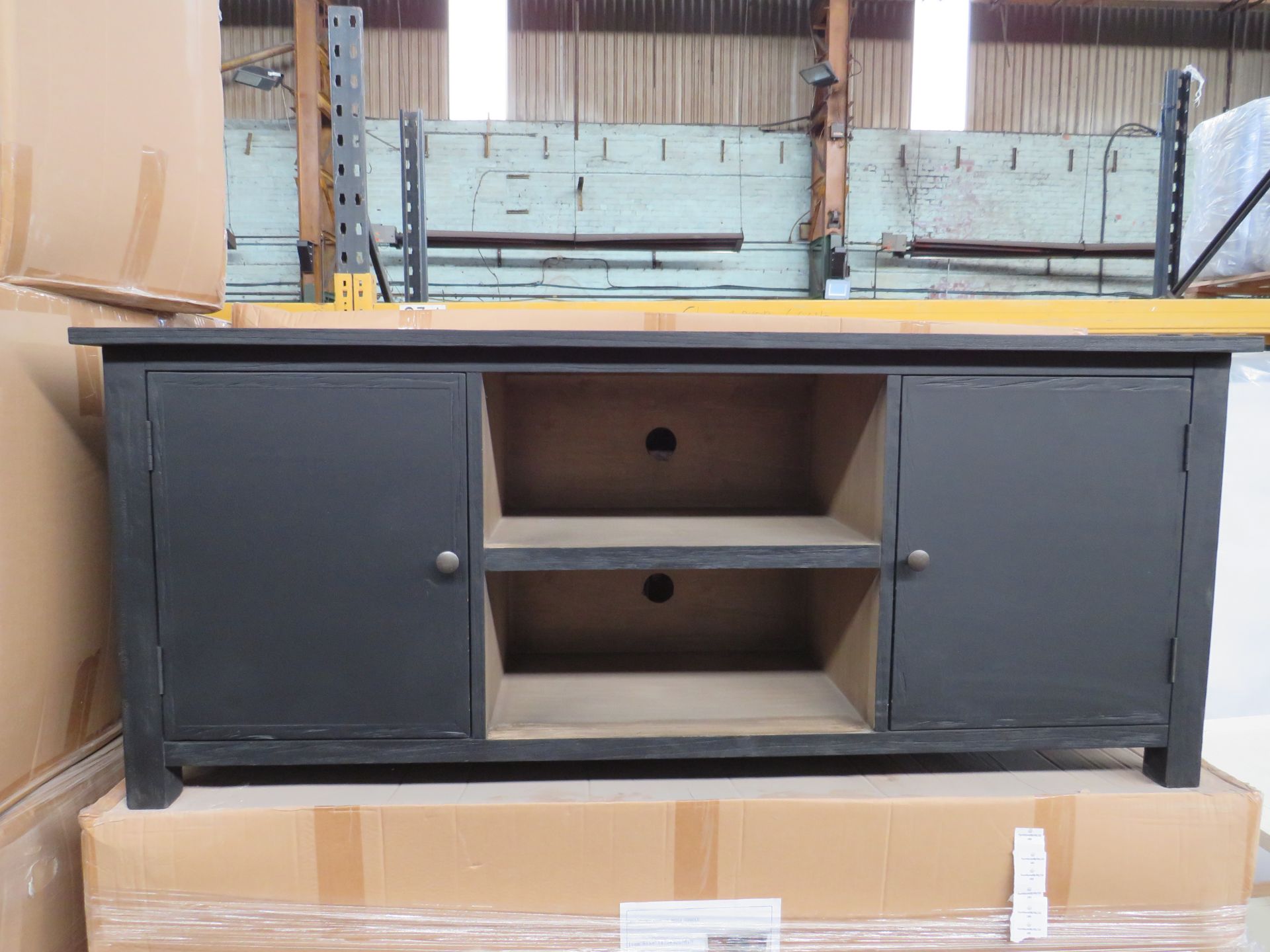 Bradshaw French Country Media Console In Black 1475x405x610mm RRP 899.00 When it comes to style, the