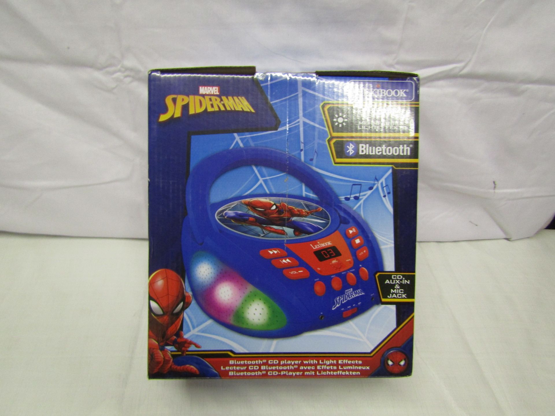 Lexibook - Spider-Man CD-Player With Light Effects & Bluetooth - Untested & Boxed.