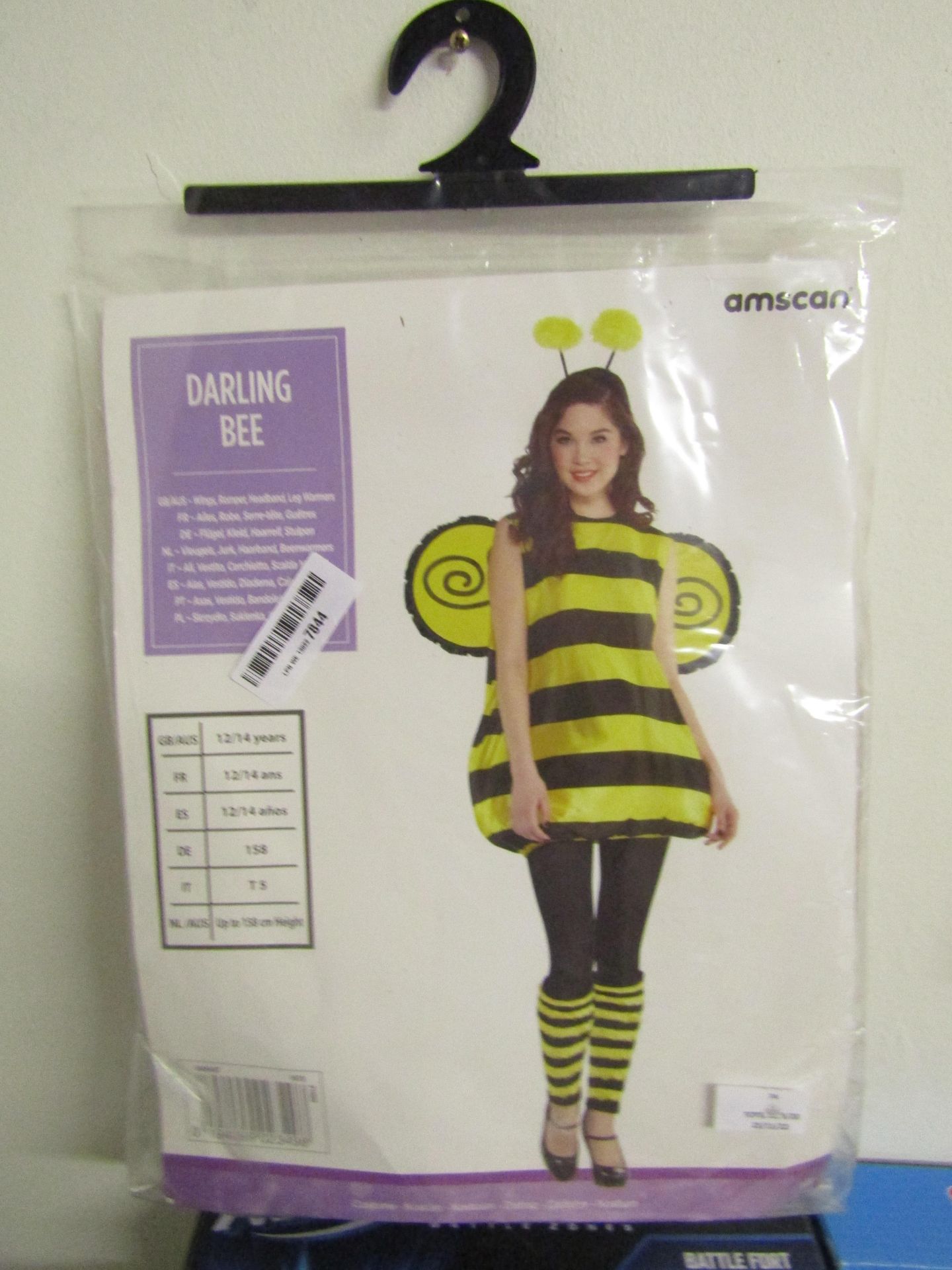 Amscan - Darling Bee Dressup Costume - Size 12-14 Years - Unchecked & Packaged.