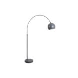Heals Mini Lounge Floor Lamp Matt Grey RRP 369.00 With a curved frame and domed shade, this